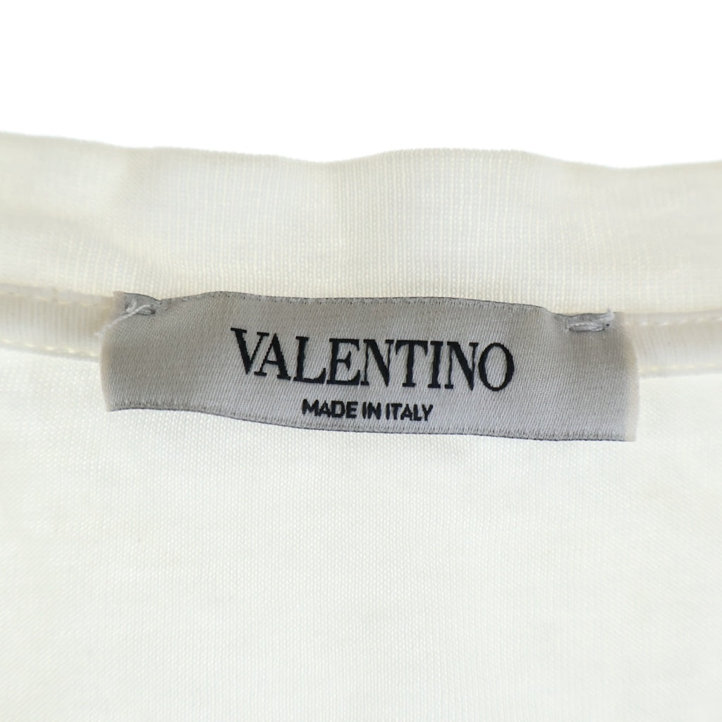 VALENTINO(ヴァレンティノ) ロゴ プリント Tシャツ 半袖 コットン ホワイト