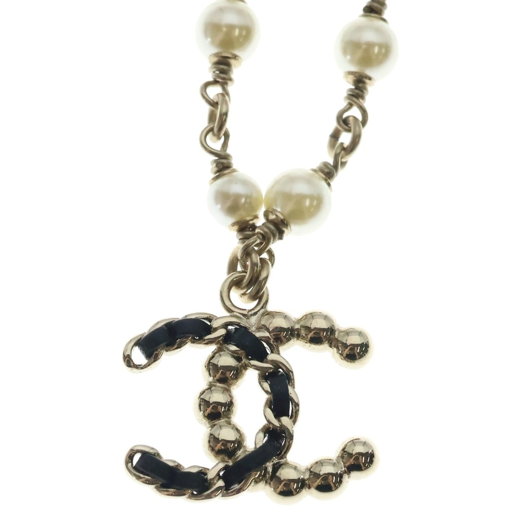 CHANEL(シャネル) ココマーク パールネックレス チェーン ゴールド B25K レディース
