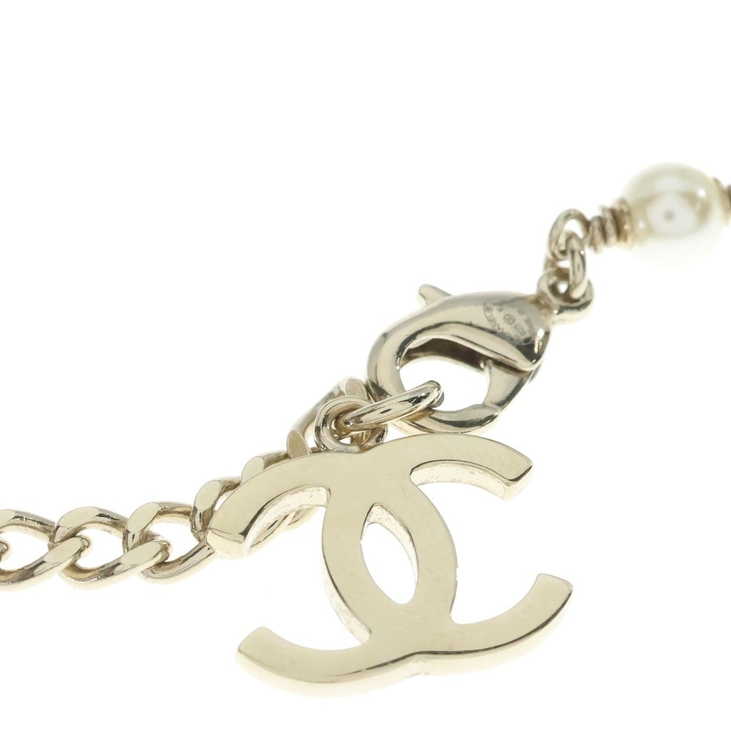 CHANEL(シャネル) ココマーク パールネックレス チェーン ゴールド B25K レディース