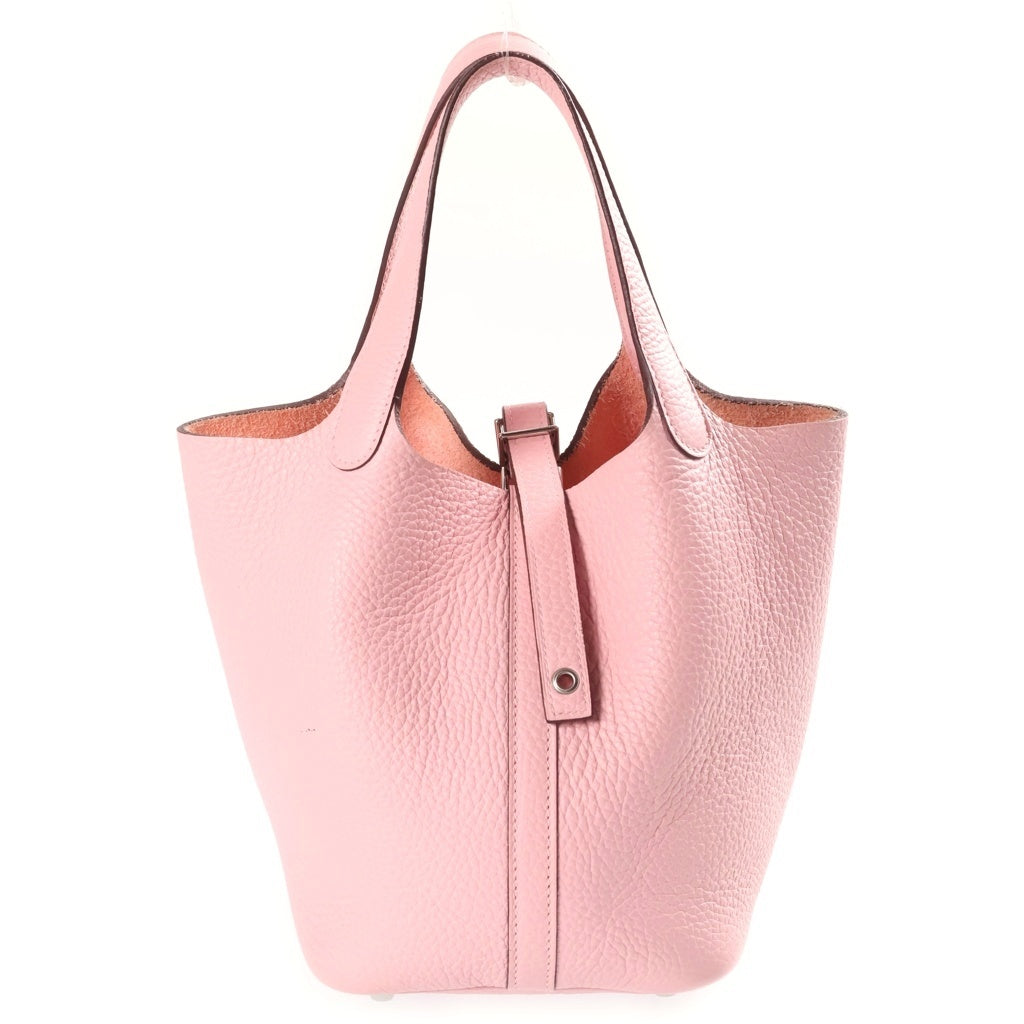 HERMES(エルメス) ピコタンロック18 ローズサクラ ハンドバッグ ミニバッグ ピンク トリヨンクレマンス B刻印 シルバー金具 レディース