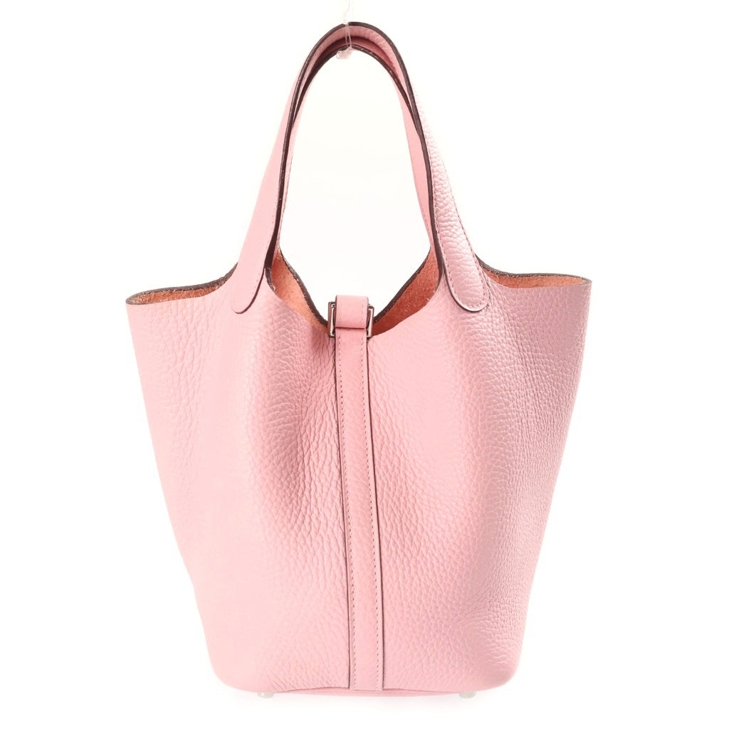 HERMES(エルメス) ピコタンロック18 ローズサクラ ハンドバッグ ミニバッグ ピンク トリヨンクレマンス B刻印 シルバー金具 レディース
