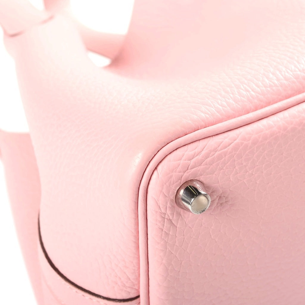 HERMES(エルメス) ピコタンロック18 ローズサクラ ハンドバッグ ミニバッグ ピンク トリヨンクレマンス B刻印 シルバー金具 レディース
