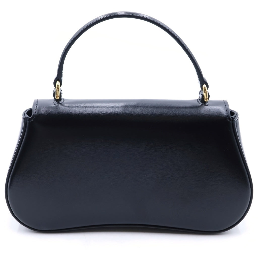 CELINE(セリーヌ) ティーン ローラ 2WAYミニハンドバッグ ショルダーバッグ ブラック レザー ゴールド金具 レディース
