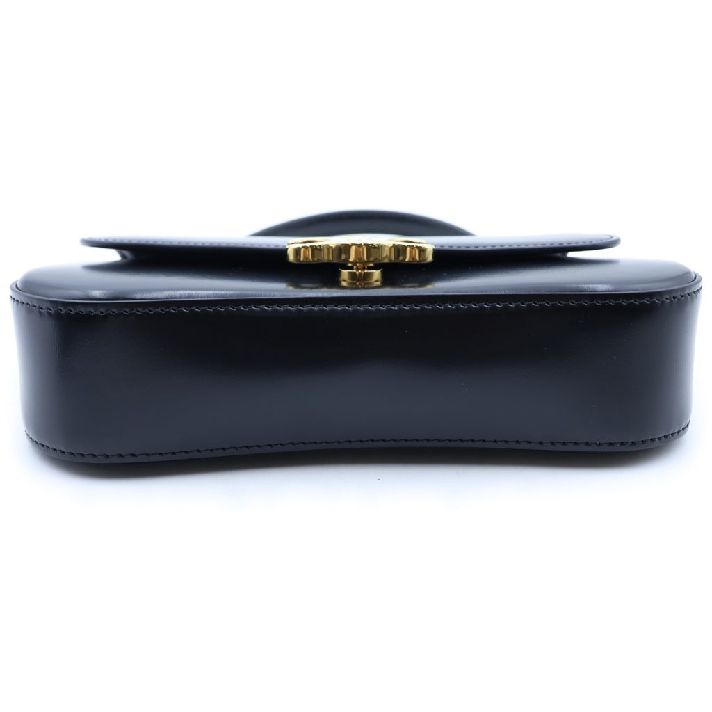 CELINE(セリーヌ) ティーン ローラ 2WAYミニハンドバッグ ショルダーバッグ ブラック レザー ゴールド金具 レディース