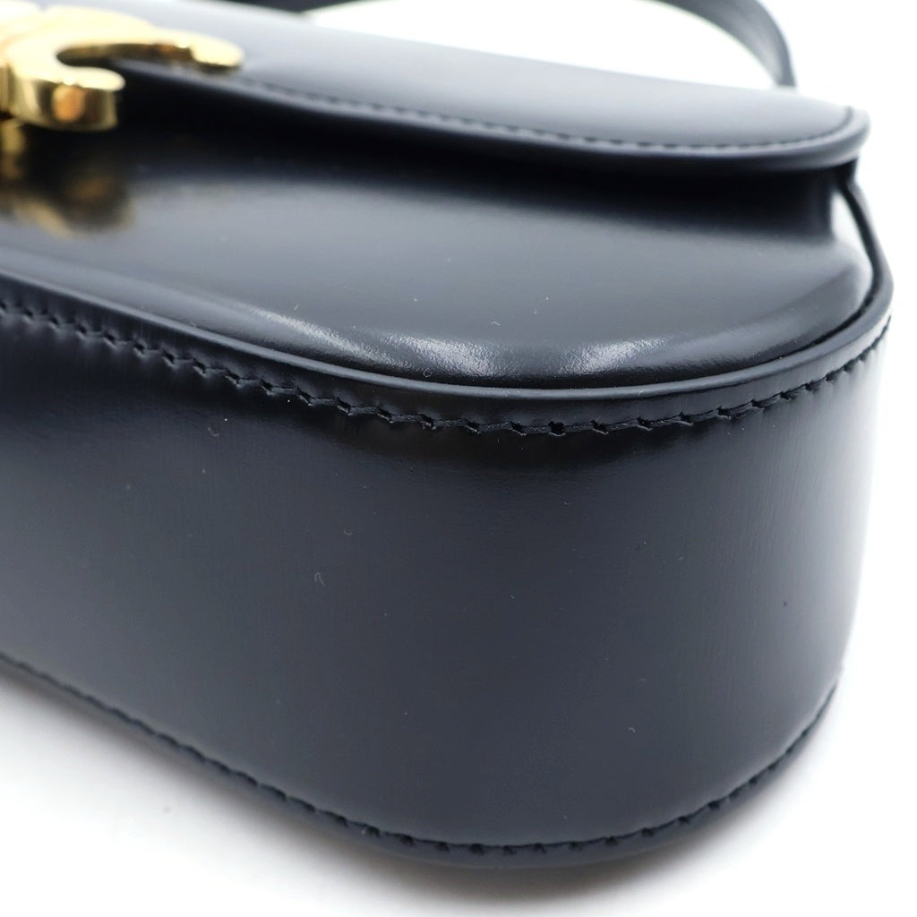 CELINE(セリーヌ) ティーン ローラ 2WAYミニハンドバッグ ショルダーバッグ ブラック レザー ゴールド金具 レディース