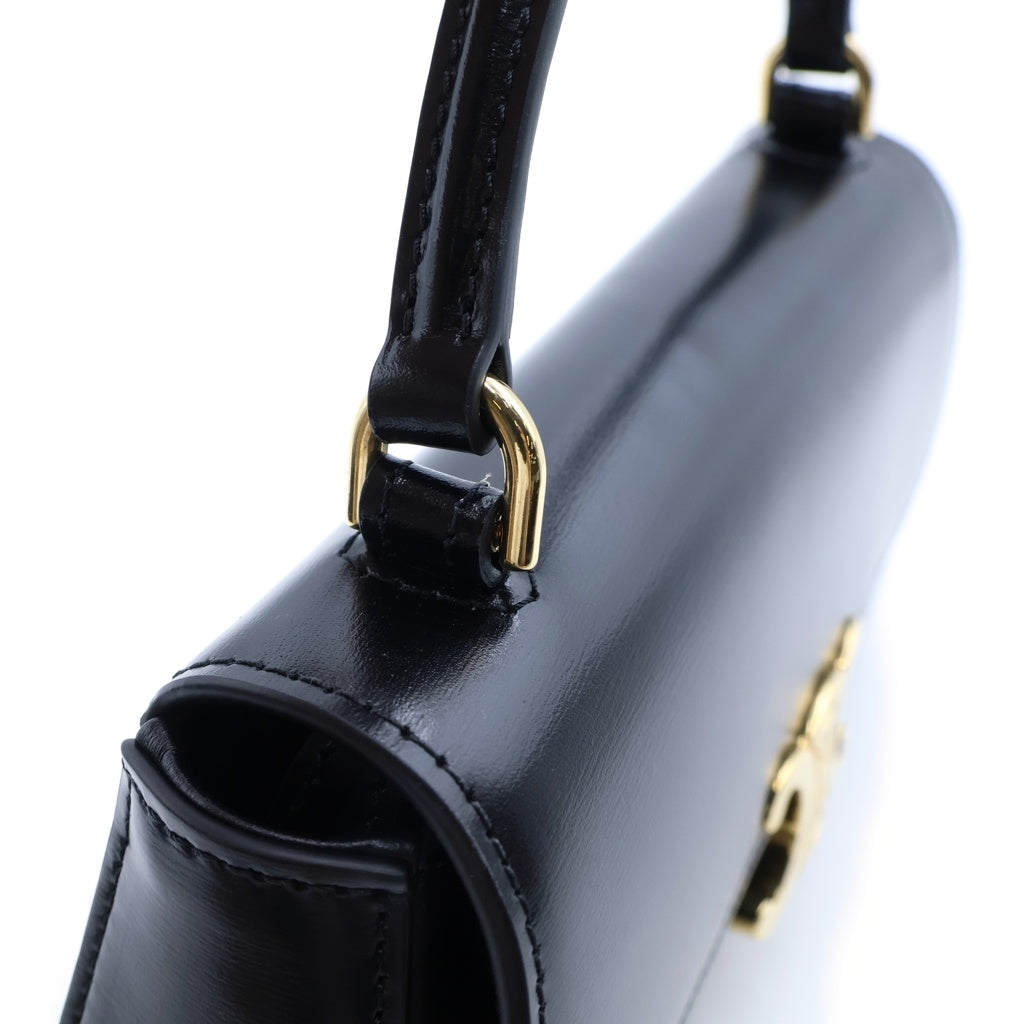 CELINE(セリーヌ) ティーン ローラ 2WAYミニハンドバッグ ショルダーバッグ ブラック レザー ゴールド金具 レディース