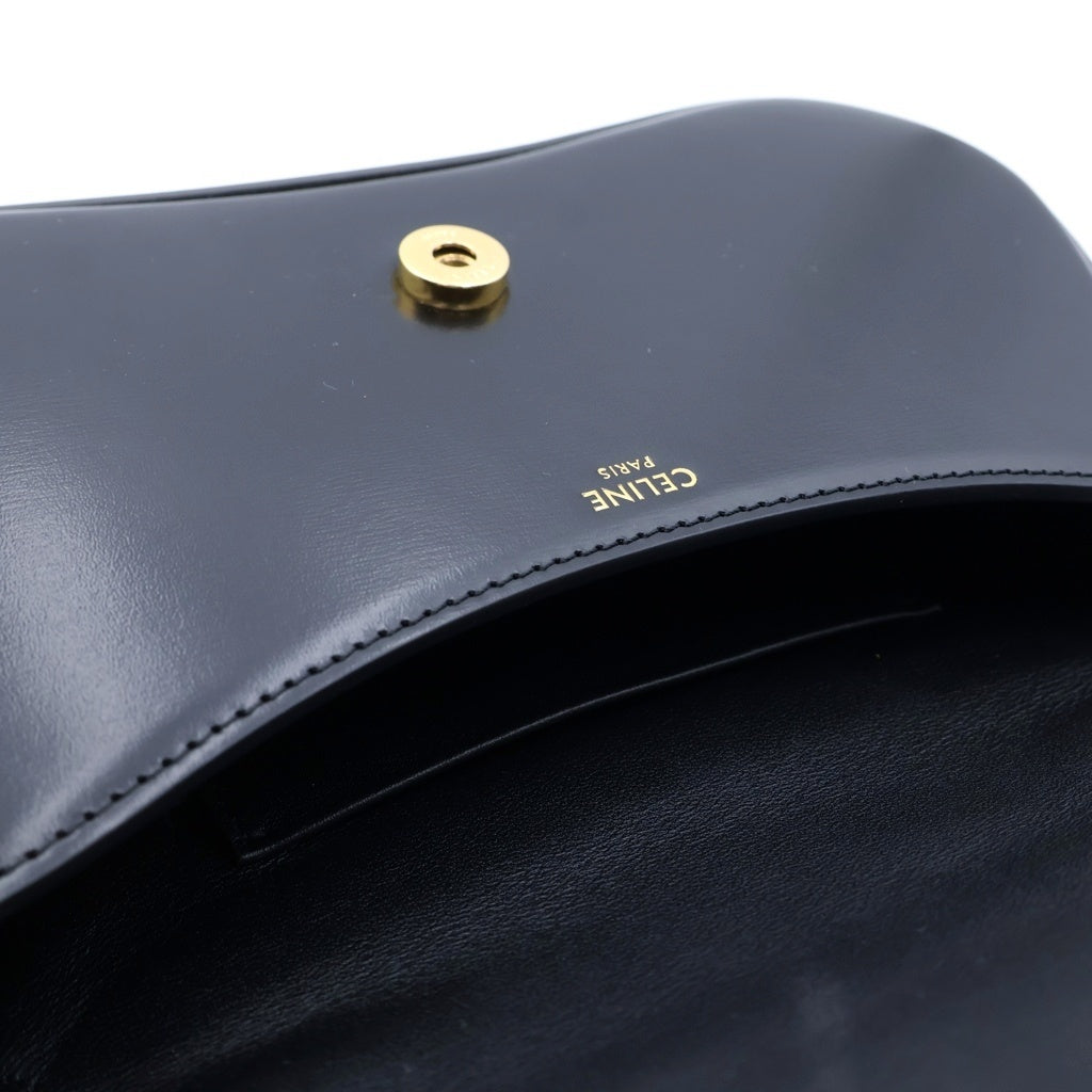 CELINE(セリーヌ) ティーン ローラ 2WAYミニハンドバッグ ショルダーバッグ ブラック レザー ゴールド金具 レディース
