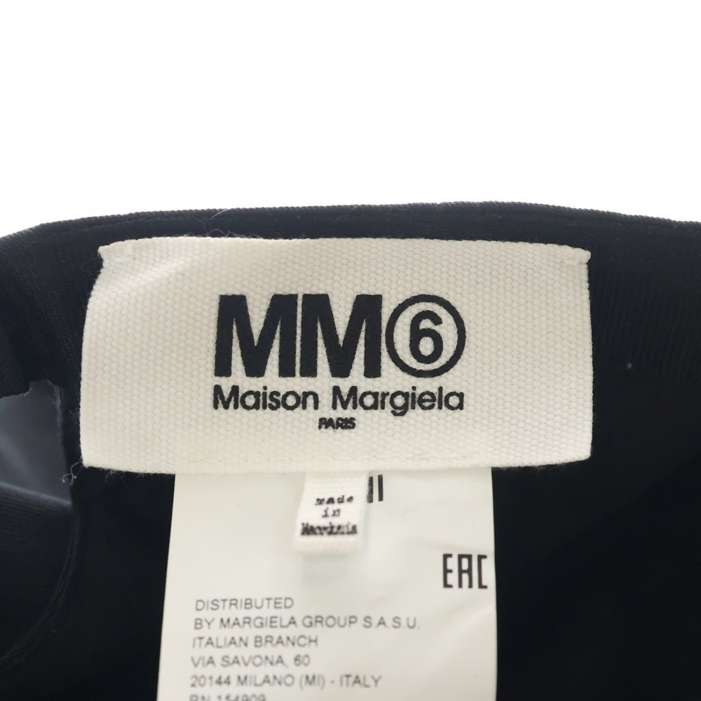 Maison Margiela(メゾンマルジェラ) MM6 キャップ ブラック コットン S52TC0037 レディース