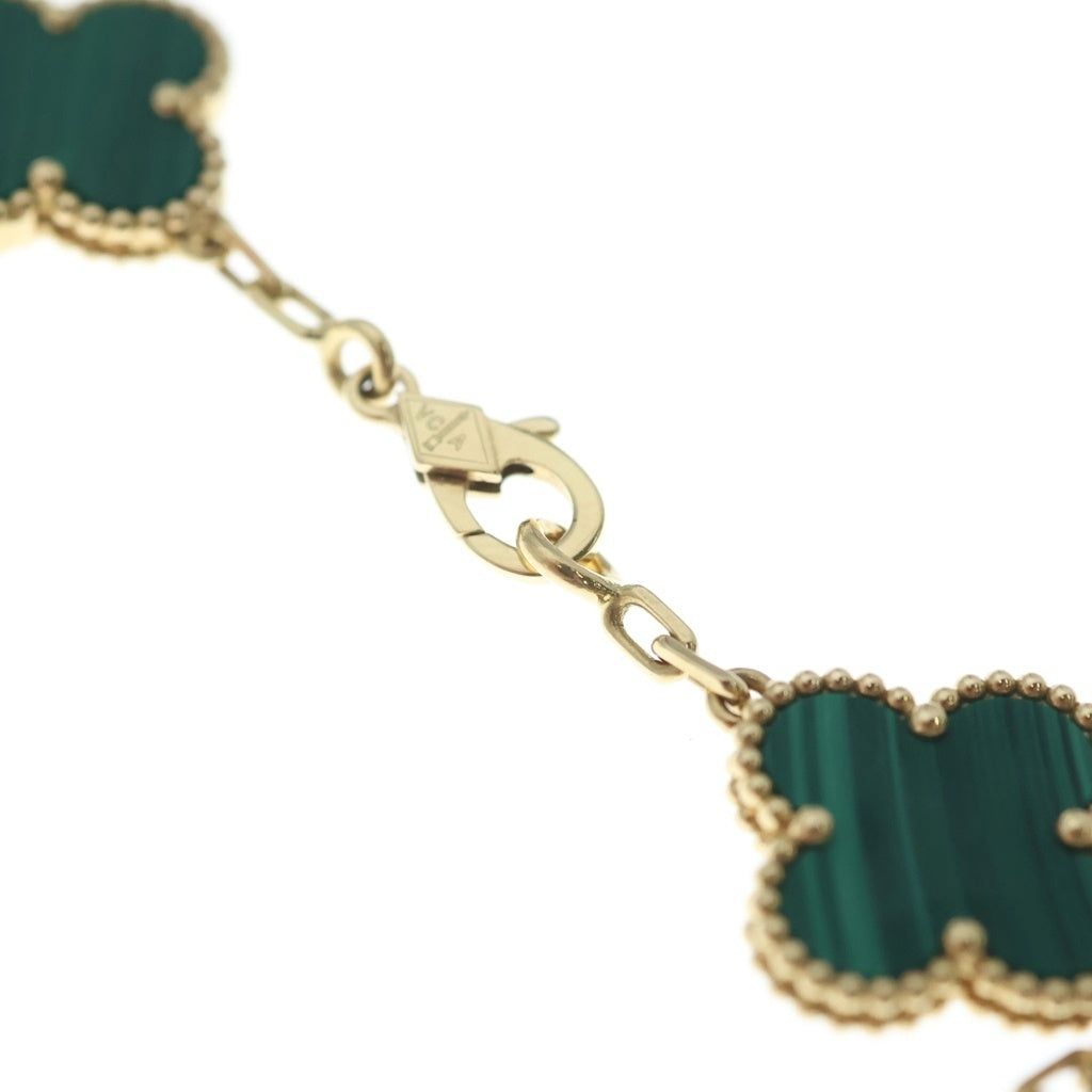 Van Cleef & Arpels(ヴァンクリーフアンドアーペル) ヴィンテージアルハンブラ 5Pブレスレット マラカイト イエローゴールド×グリーン Au750 レディース