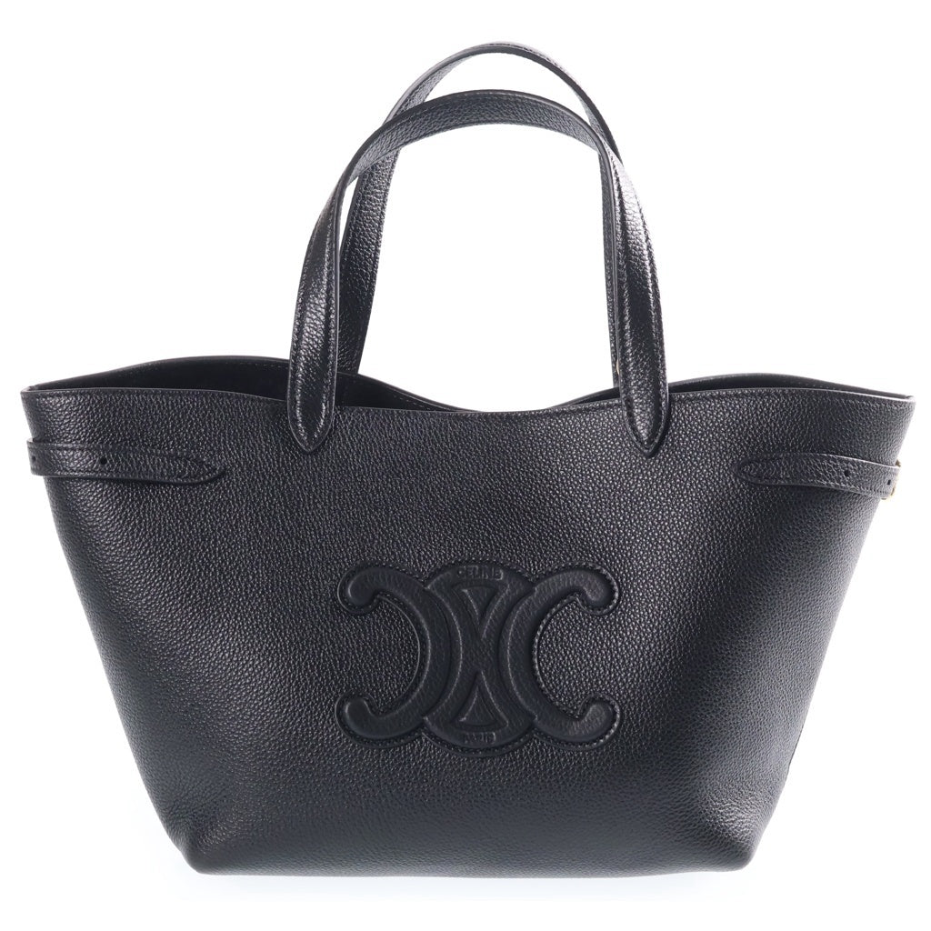 CELINE(セリーヌ) トリオンフ カバ アナイス ハンドバッグ ブラック レザー ゴールド金具 レディース