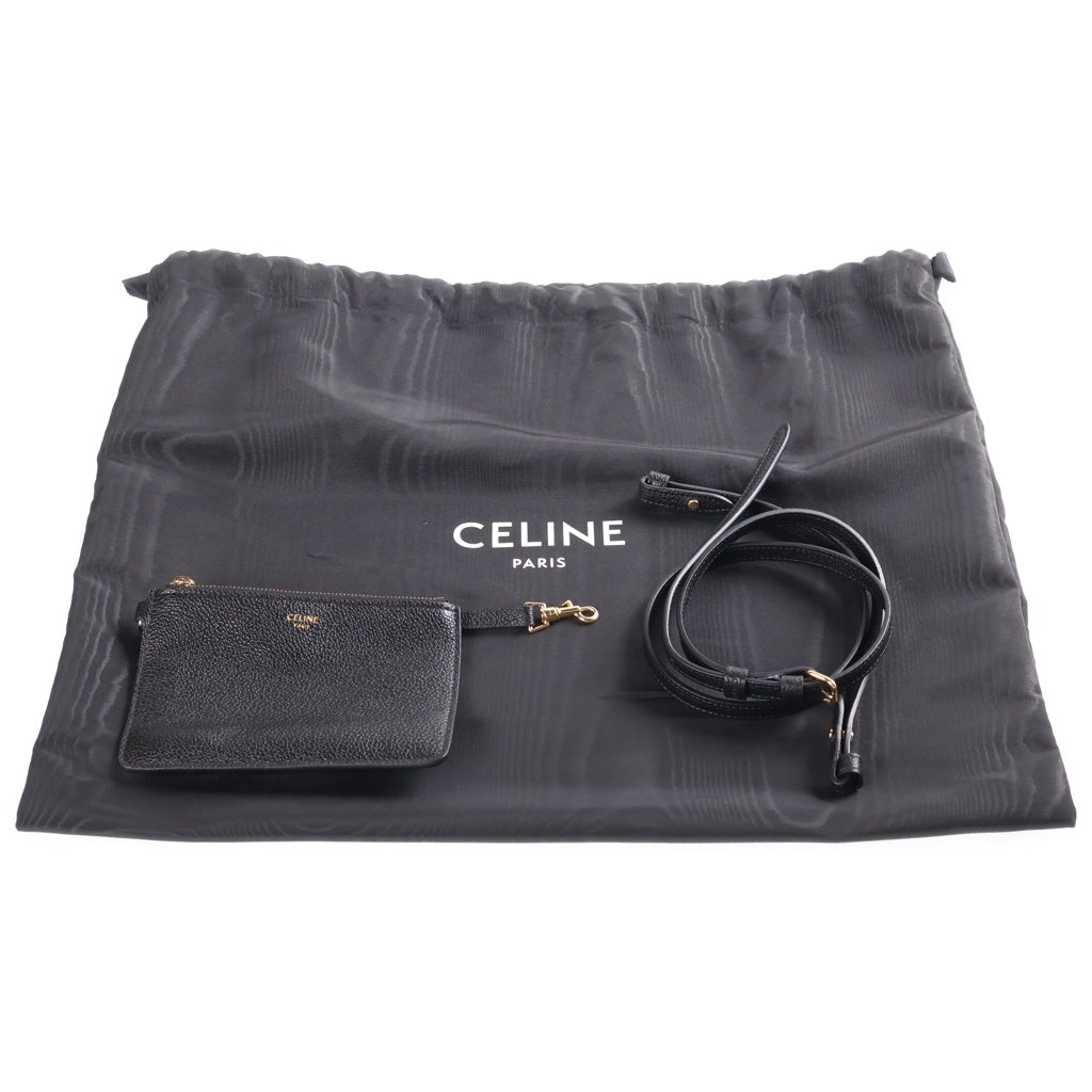 CELINE(セリーヌ) トリオンフ カバ アナイス ハンドバッグ ブラック レザー ゴールド金具 レディース