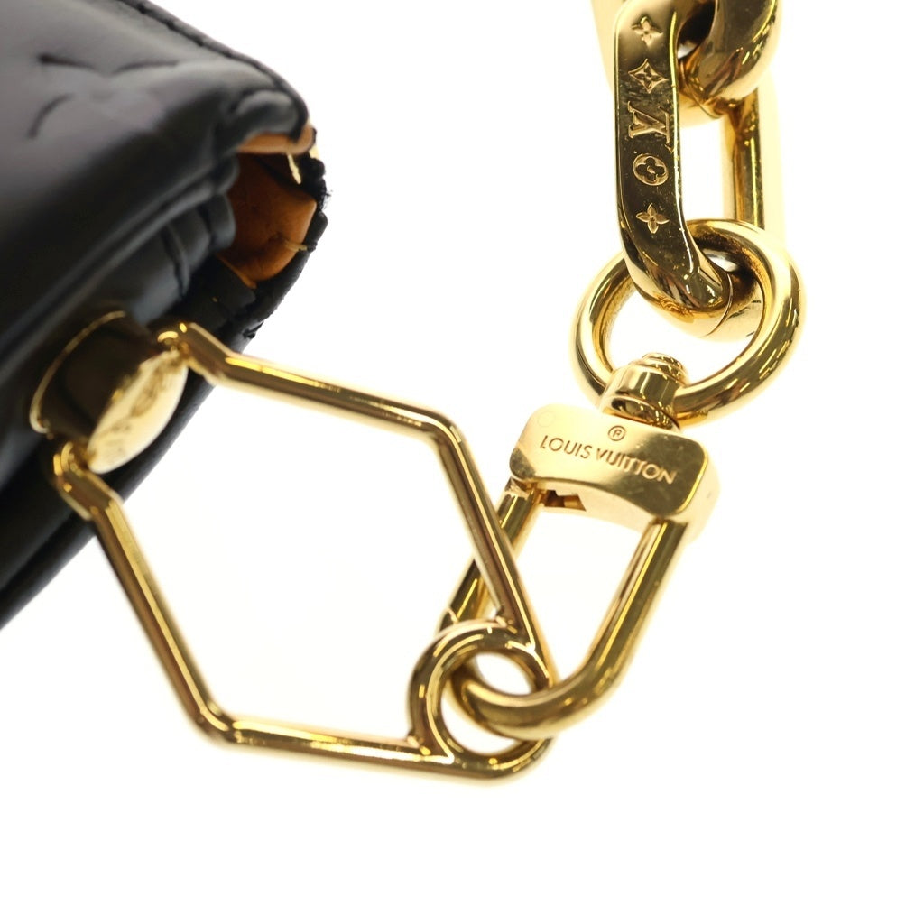 LOUIS VUITTON(ルイヴィトン) クッサンMM ショルダーバッグ 2WAY ラムレザー バッグ ブラック M21264 ICチップ レディース