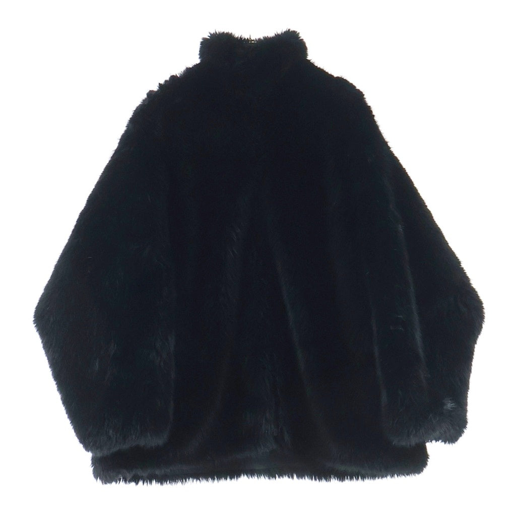 BALENCIAGA(バレンシアガ) BBバックロゴ ジップアップ ファージャケット ブラック 768980 TPQ23
