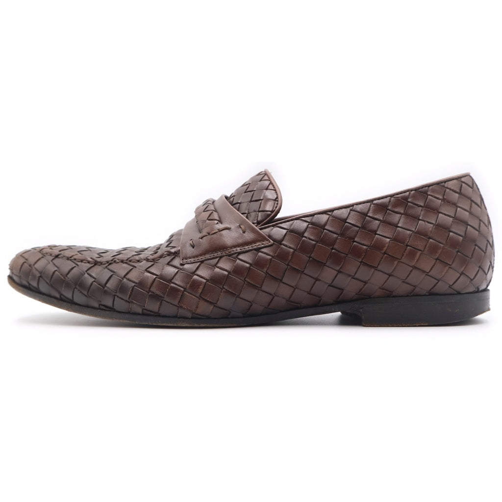 BOTTEGA VENETA(ボッテガヴェネタ) イントレチャート レザー ローファー ブラウン