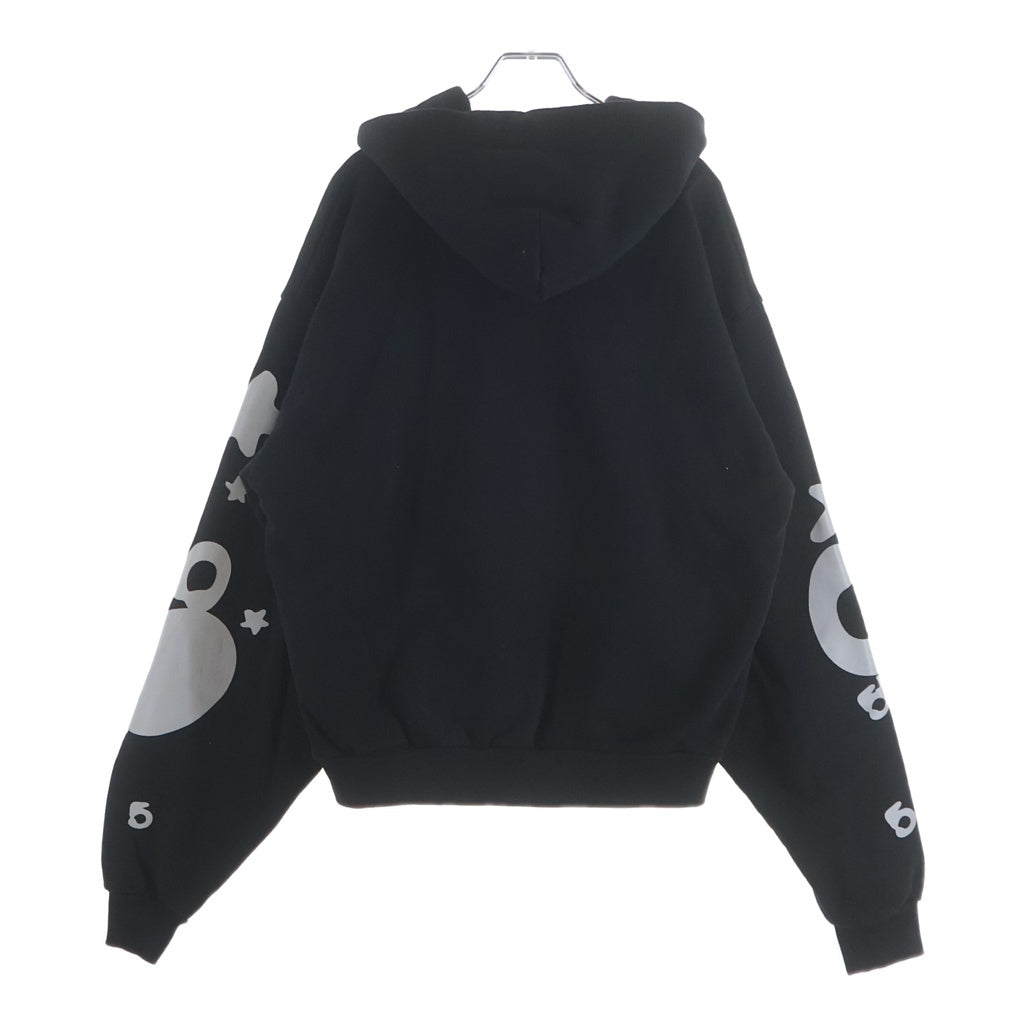 SP5DER(スパイダー) REFLECTIVE BELUGA HOODIE リフレクター ベルガ フーディー プルオーバーパーカー ブラック