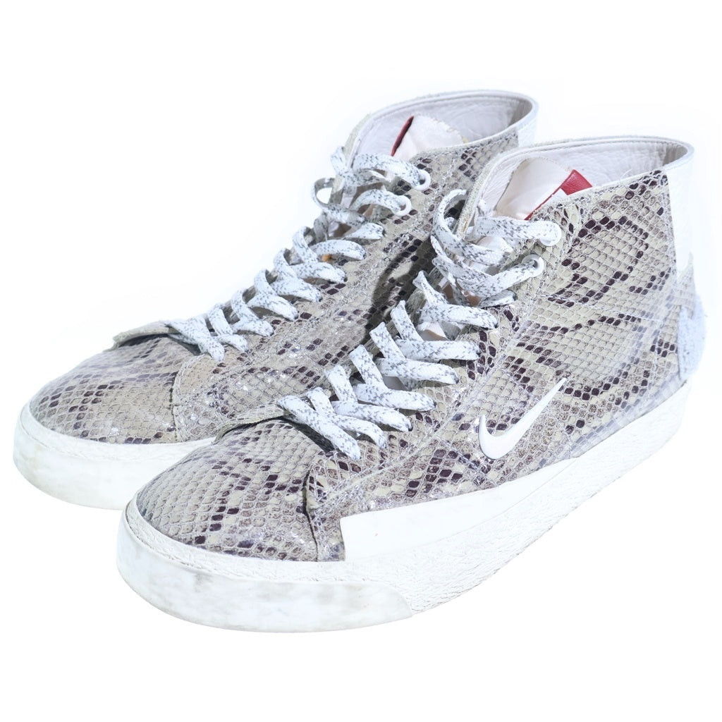 NIKE SB(ナイキエスビー) ×SOULLAND BLAZER MID QS SNAKESKIN ソウルランド ブレーザー スネークスキン ミッドカットスニーカー ベージュ US9/27cm CN4540-001