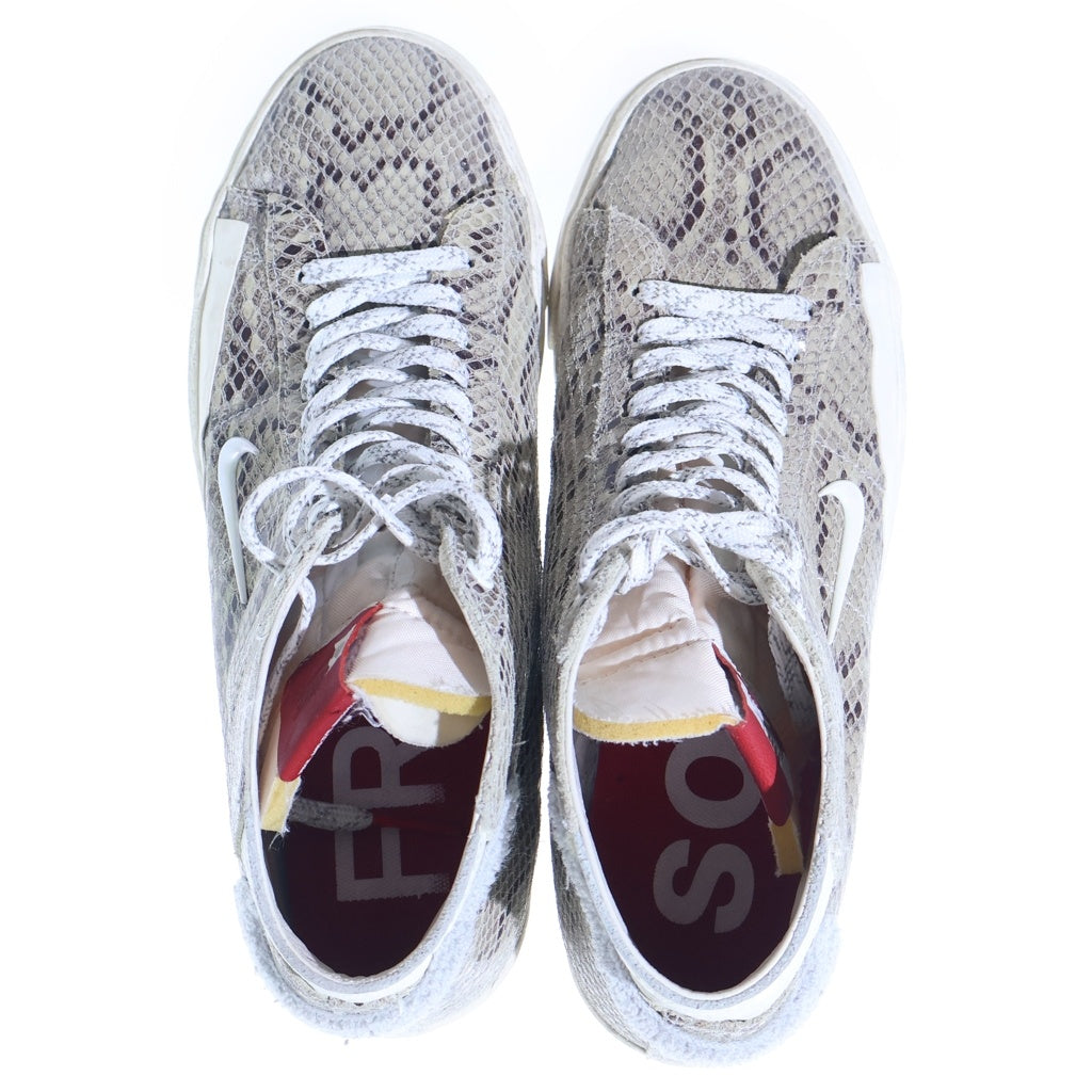 NIKE SB(ナイキエスビー) ×SOULLAND BLAZER MID QS SNAKESKIN ソウルランド ブレーザー スネークスキン ミッドカットスニーカー ベージュ US9/27cm CN4540-001
