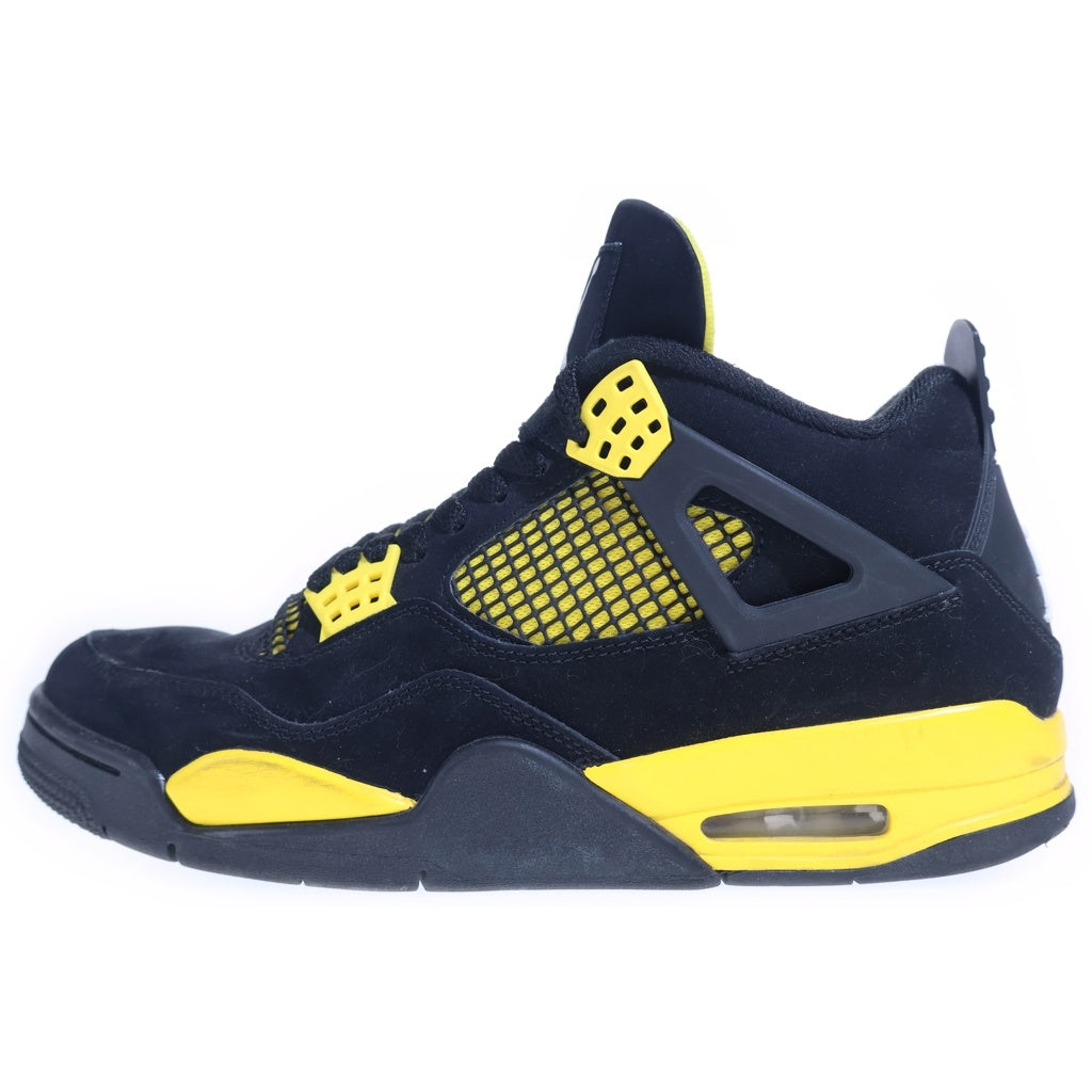 NIKE(ナイキ) AIR JORDAN 4 RETRO THUNDER エアジョーダン 4 レトロ サンダー ハイカットスニーカー ブラック/イエロー US9/27cm DH6927-017