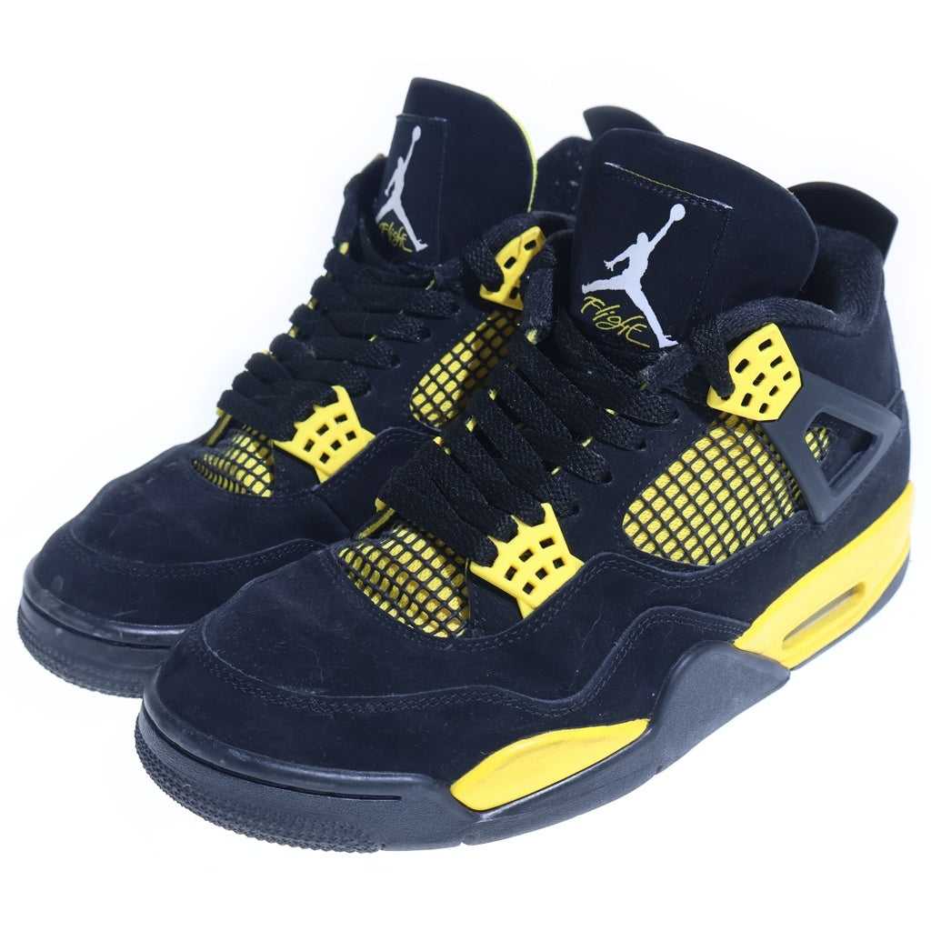 NIKE(ナイキ) AIR JORDAN 4 RETRO THUNDER エアジョーダン 4 レトロ サンダー ハイカットスニーカー ブラック/イエロー US9/27cm DH6927-017