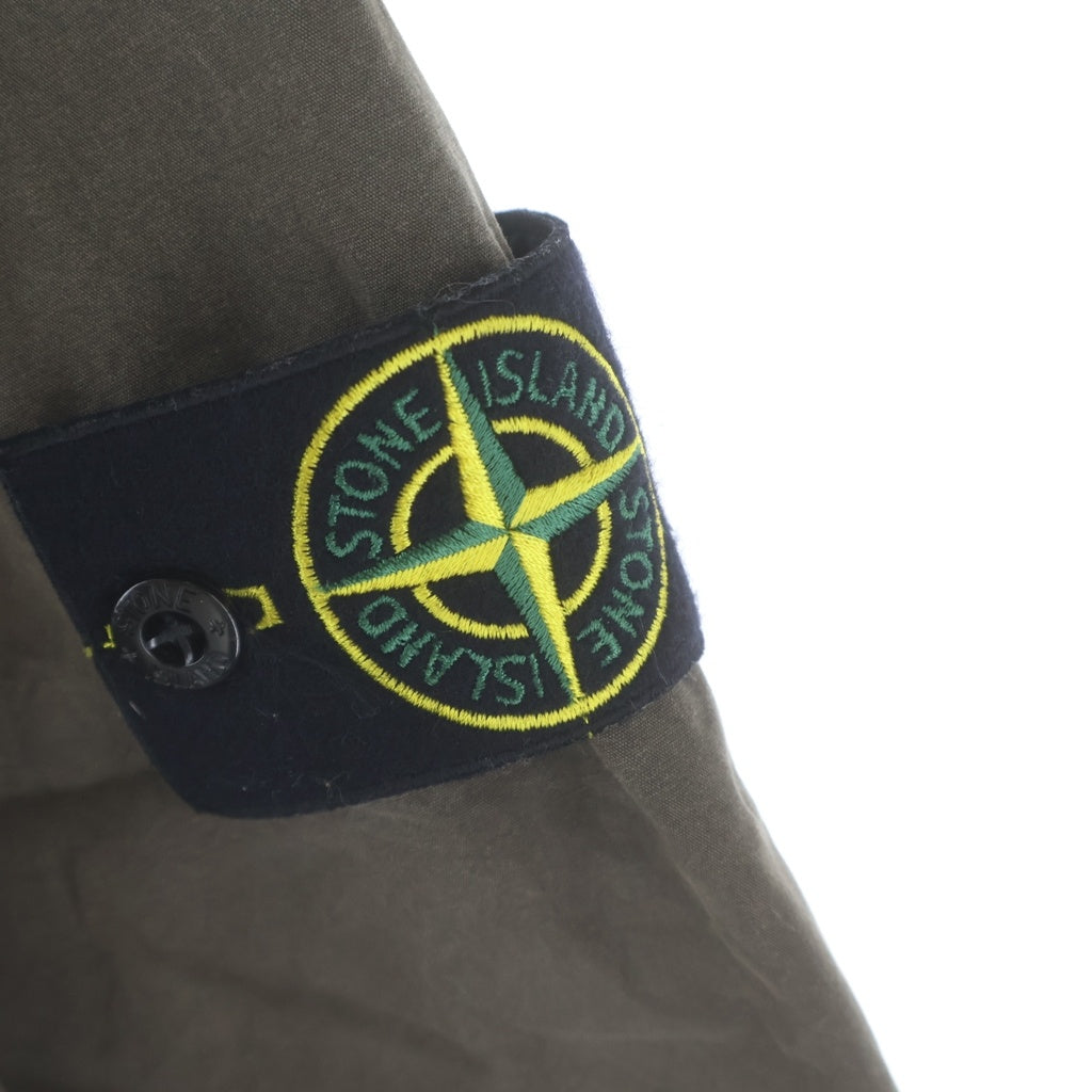 STONE ISLAND(ストーンアイランド) ブラッシュ加工 コットンキャンバス 半袖シャツ カーキ K1S151200029