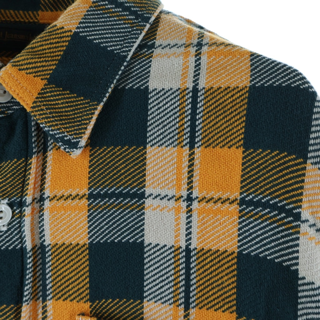 FULLCOUNT(フルカウント) 4085 CHECK FLANNEL WORK SHIRT チェック フランネル ワーク 長袖シャツ イエロー/グリーン