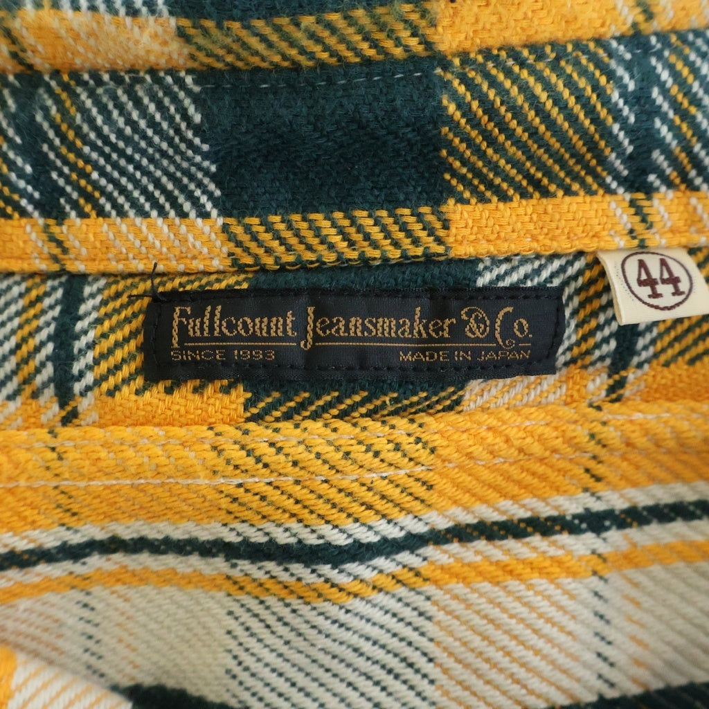 FULLCOUNT(フルカウント) 4085 CHECK FLANNEL WORK SHIRT チェック フランネル ワーク 長袖シャツ イエロー/グリーン
