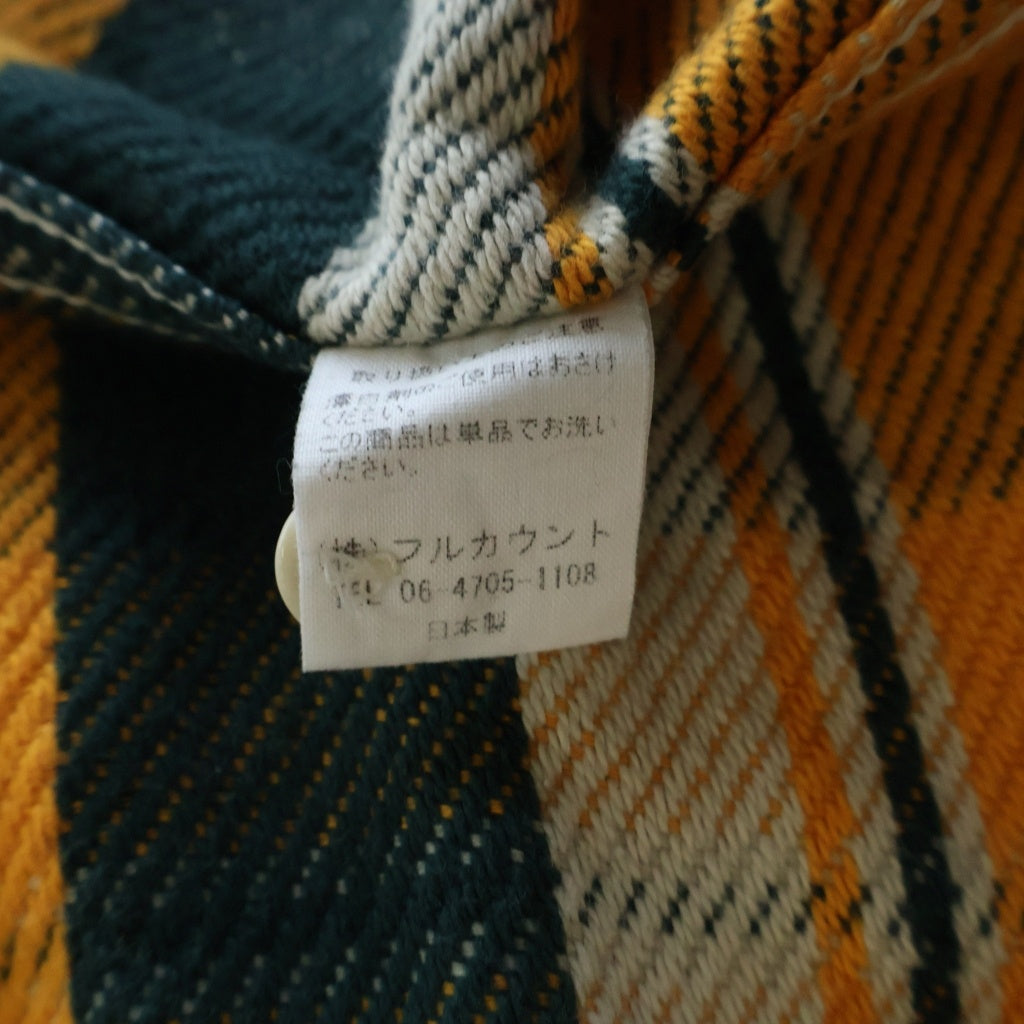 FULLCOUNT(フルカウント) 4085 CHECK FLANNEL WORK SHIRT チェック フランネル ワーク 長袖シャツ イエロー/グリーン