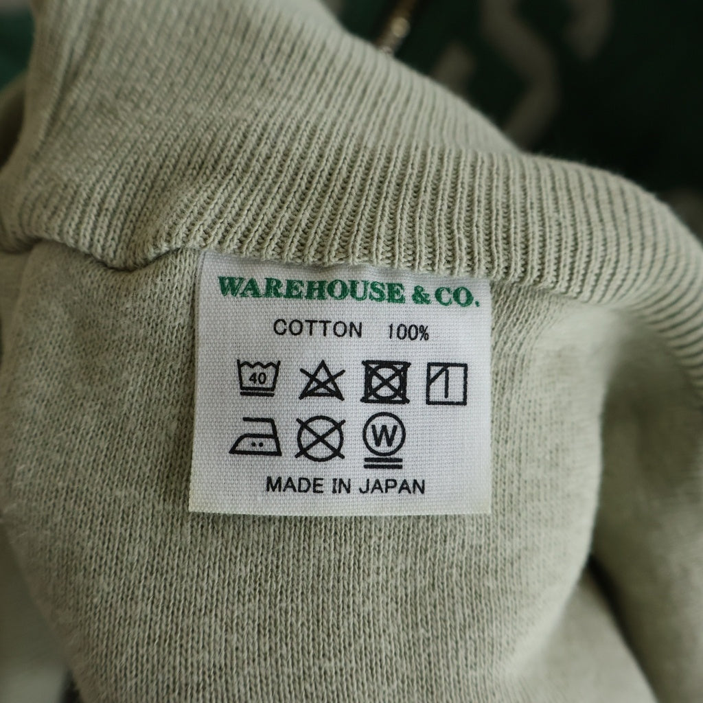 WAREHOUSE(ウェアハウス) JOHN GLUCKOW HALF ZIP SWEATPARKA ジョングラッコー ハーフ ジップ スウエットパーカー グリーン