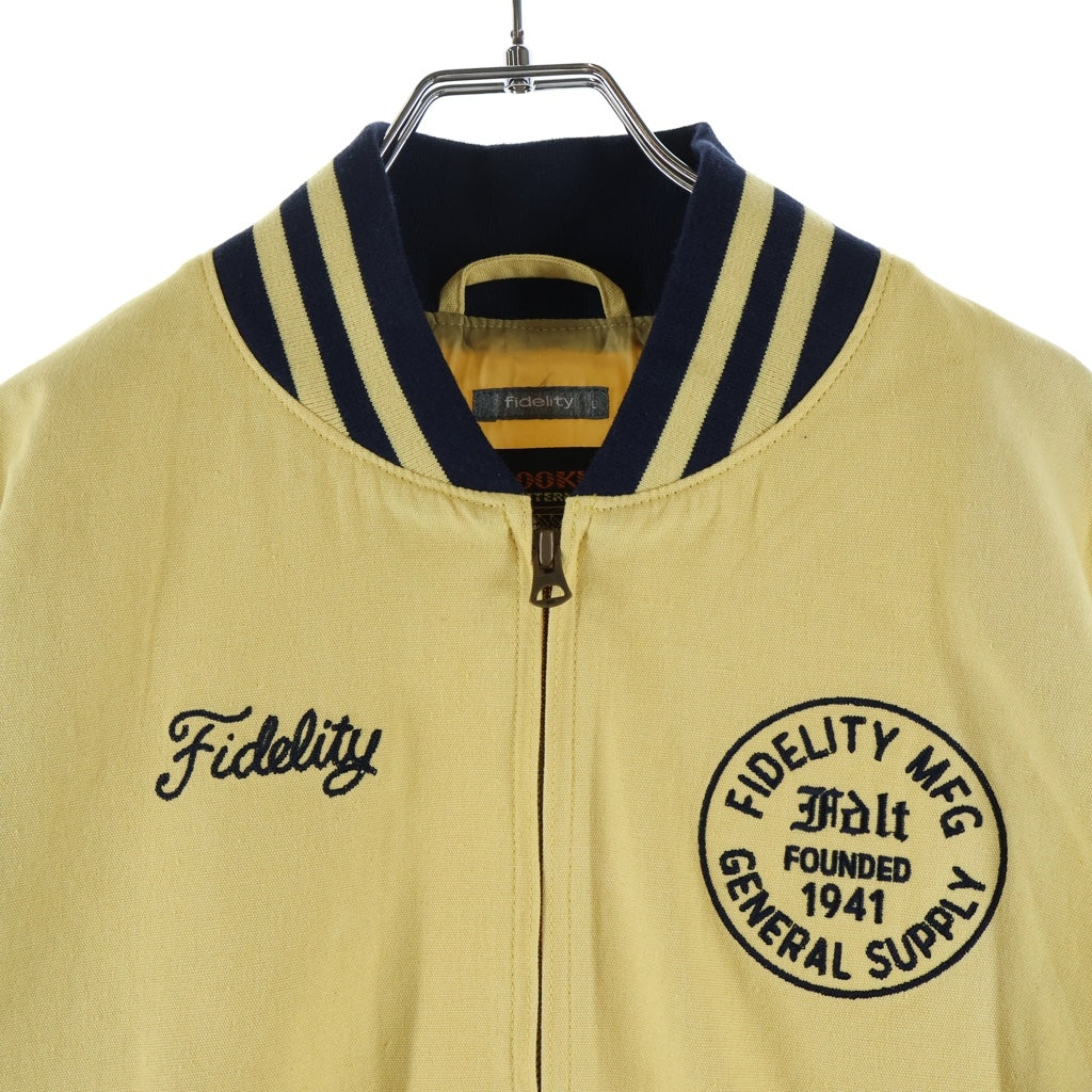 FIDELITY(フィデリティ) 25SS ×SKOOKUM ×スクーカム スタジアム ジャンパー ジップアップ ジャケット イエロー SN-25375900