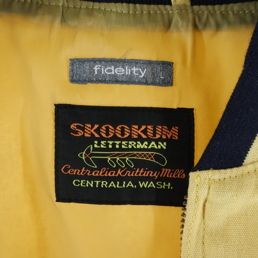 FIDELITY(フィデリティ) 25SS ×SKOOKUM ×スクーカム スタジアム ジャンパー ジップアップ ジャケット イエロー SN-25375900