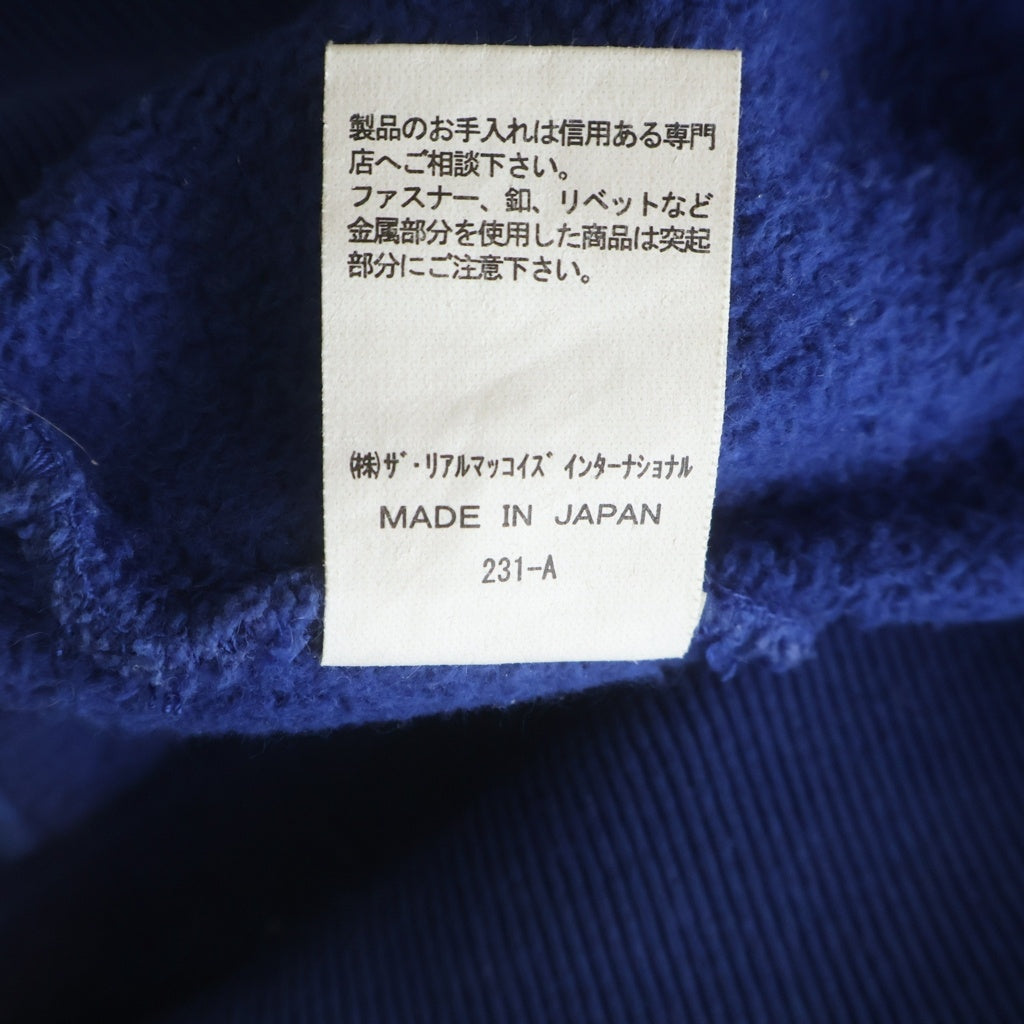THE REAL McCOY'S(ザリアルマッコイ) BUCO F/Z PARKA SWEATSHIRT ブコ フル ジップアップ パーカー スウエットシャツ ブルー BC23101