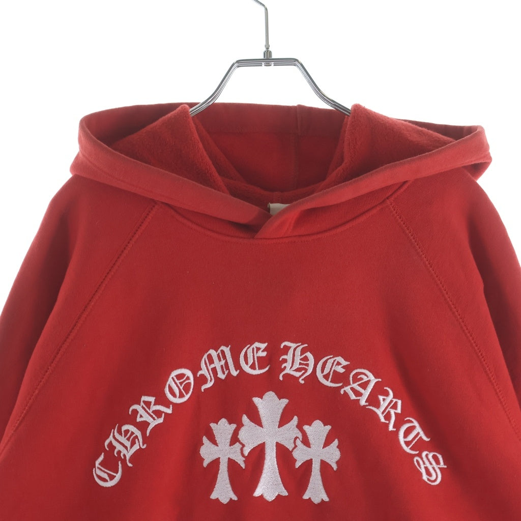 CHROME HEARTS(クロムハーツ) SAILIN ON HD PLVR CHSMR セメタリー刺繍 スウェットプルオーバー パーカー レッド