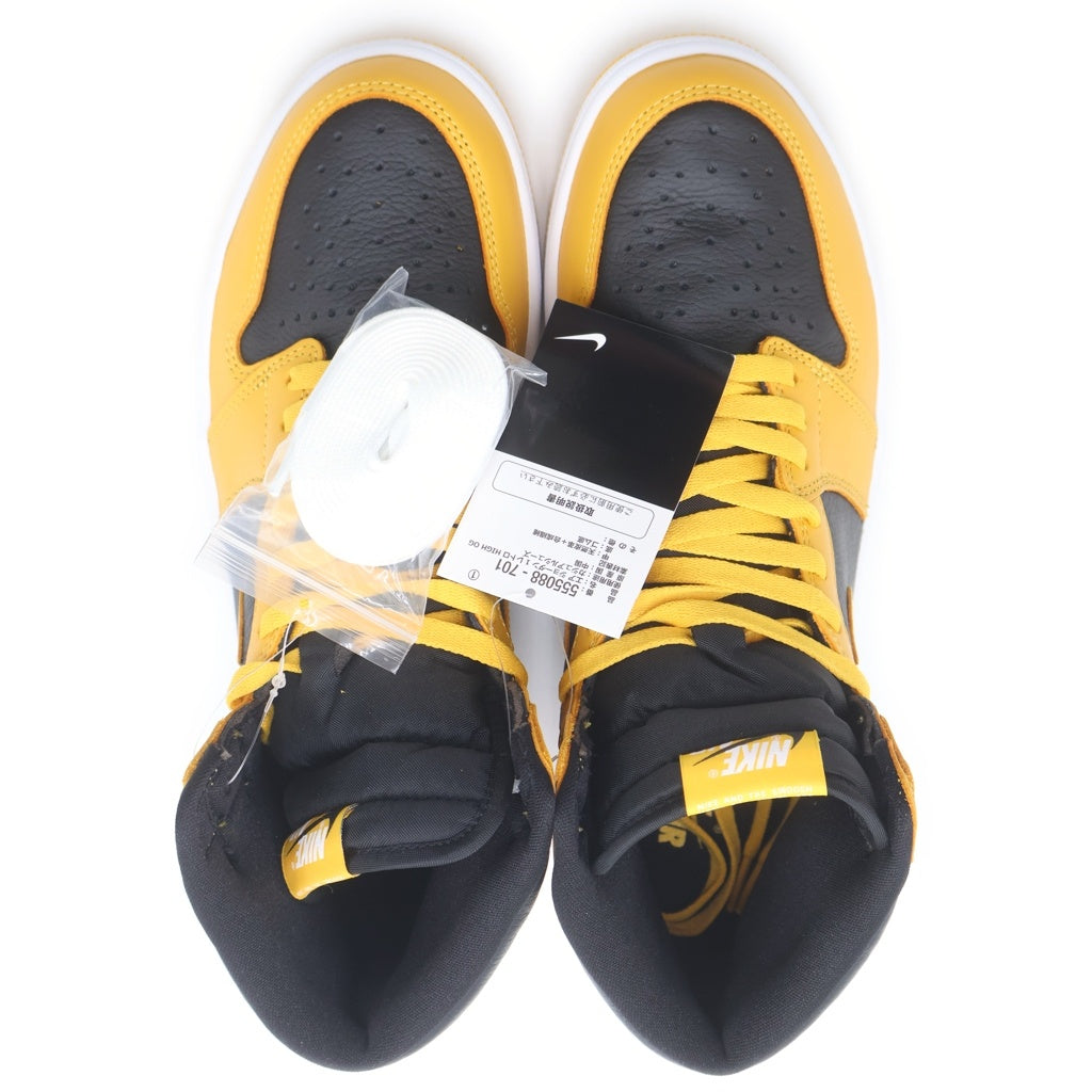 NIKE(ナイキ) AIR JORDAN1 RETRO HIGH OG POLLEN 555088-701 エアジョーダン1 パラン ハイカットスニーカー イエロー/ブラック US10/28cm