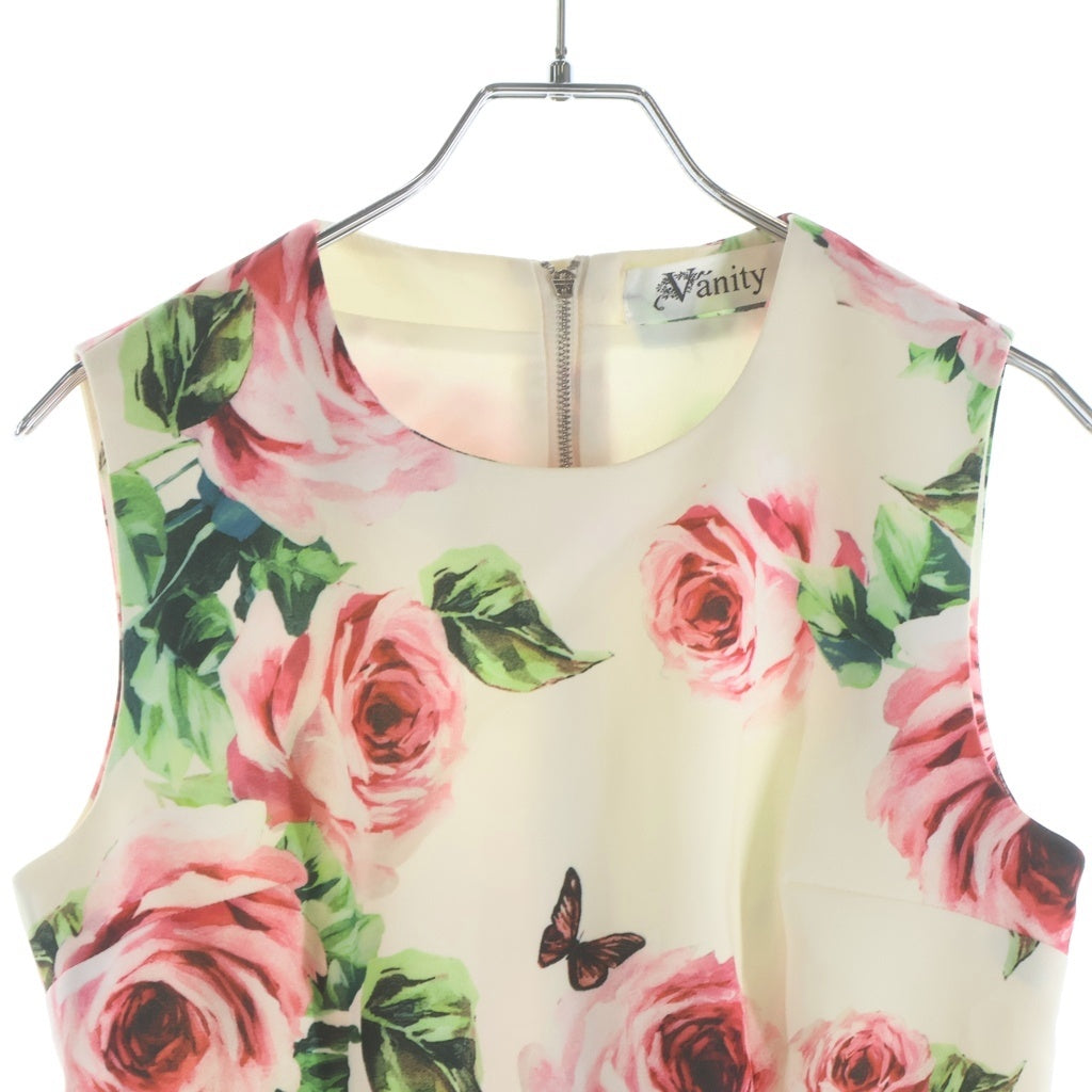 DOLCE & GABBANA(ドルチェアンドガッバーナ) VANITY(ヴァニティー)花柄デザイン ノースリーブ ワンピース レディース ホワイト DD-F6JFOT/FPR85-H