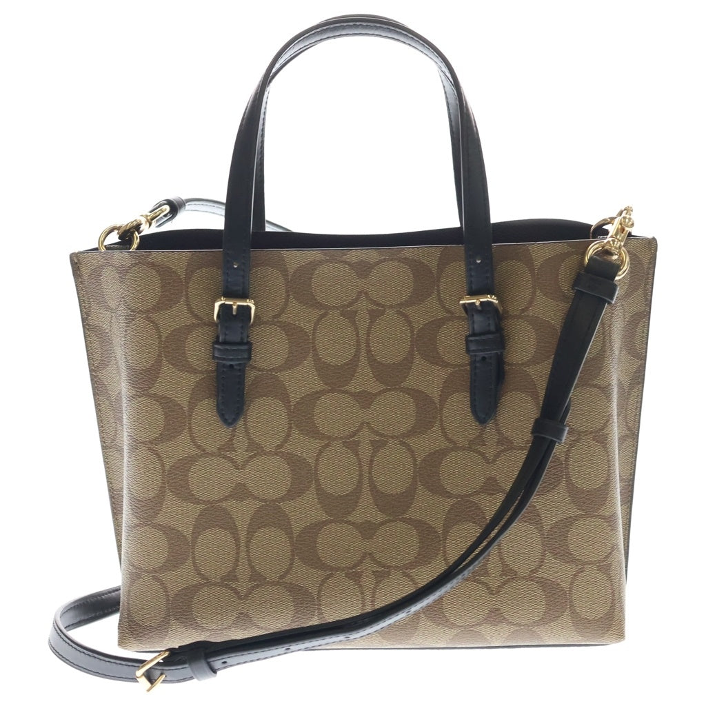COACH(コーチ) 総柄 フロントロゴ 2WAY ハンドバッグ ブラウン H2141-C4250 レディース