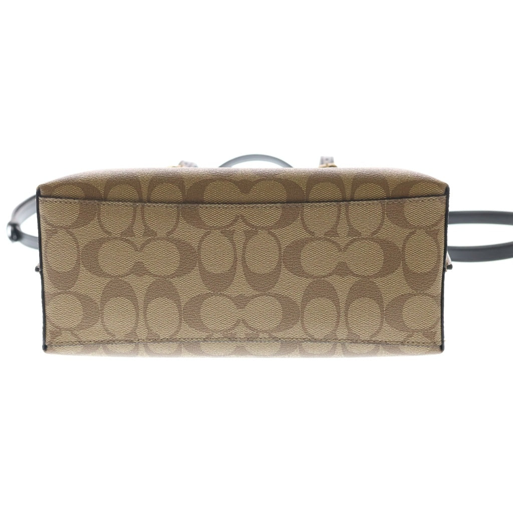 COACH(コーチ) 総柄 フロントロゴ 2WAY ハンドバッグ ブラウン H2141-C4250 レディース