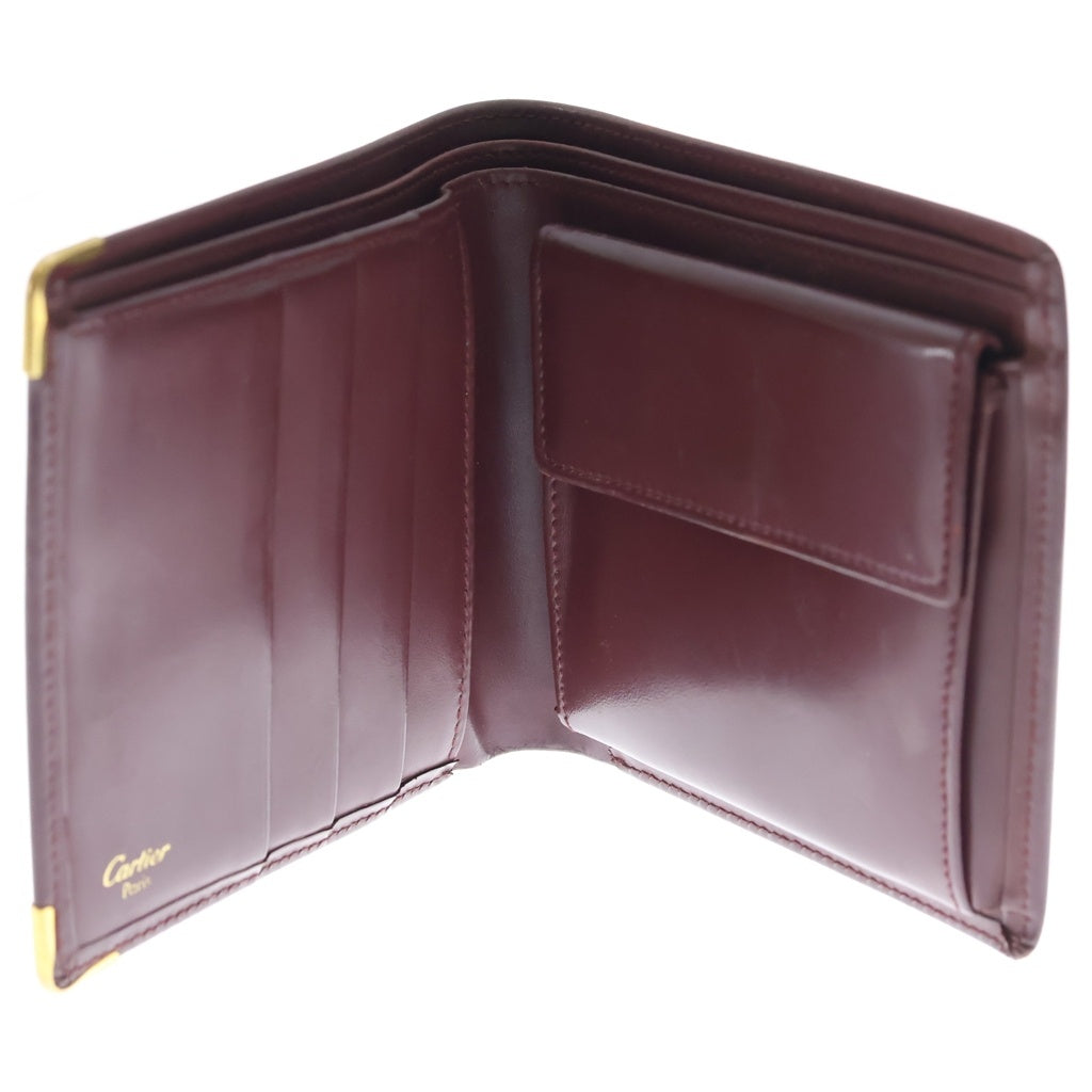 Cartier(カルティエ) マストライン 二つ折り財布 ウオレット レッド レディース