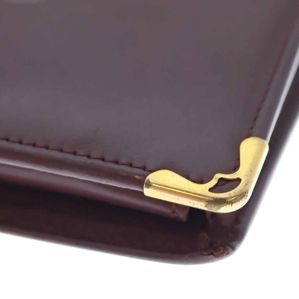 Cartier(カルティエ) マストライン 二つ折り財布 ウオレット レッド レディース