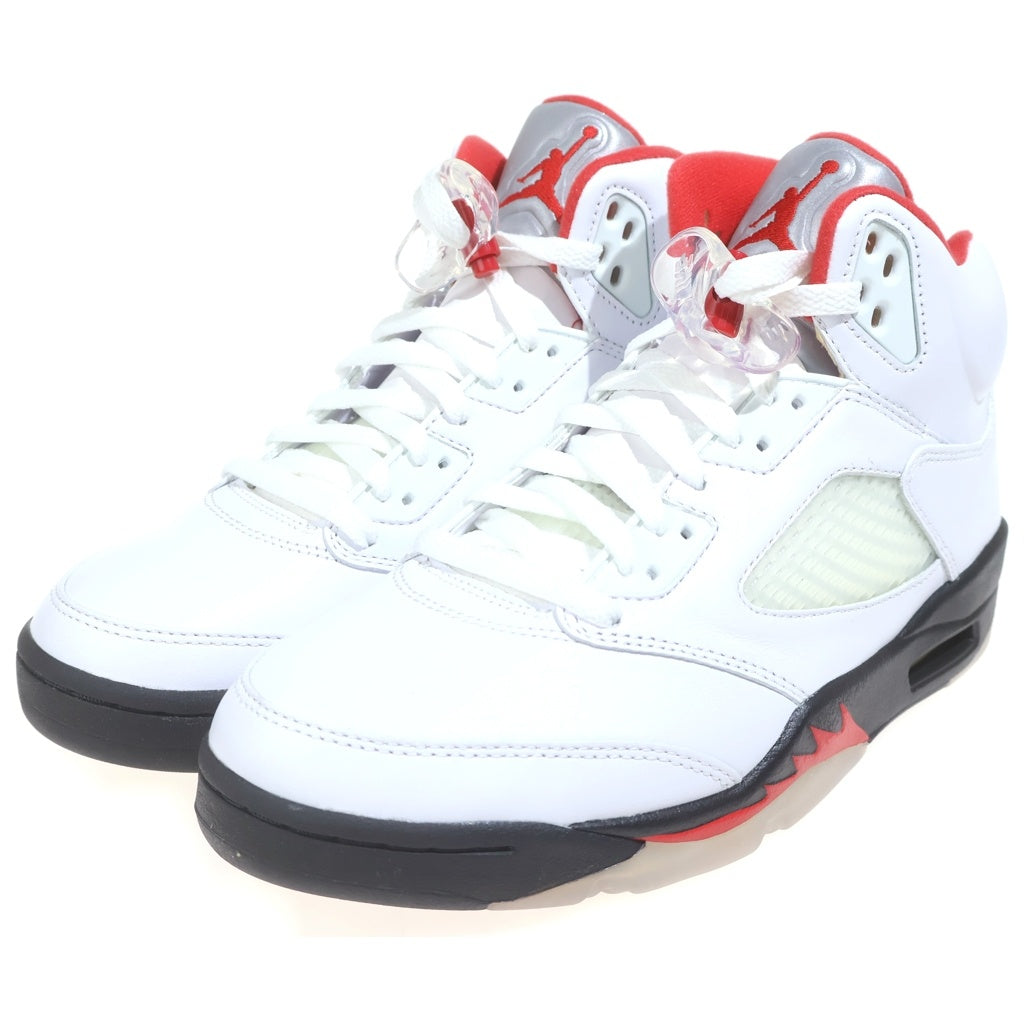 NIKE(ナイキ) AIR JORDAN 5 RETRO FIRE RED エアジョーダン5 ファイアレッド ハイカットスニーカー ホワイト/レッド US8.5/26.5cm DA1911-102