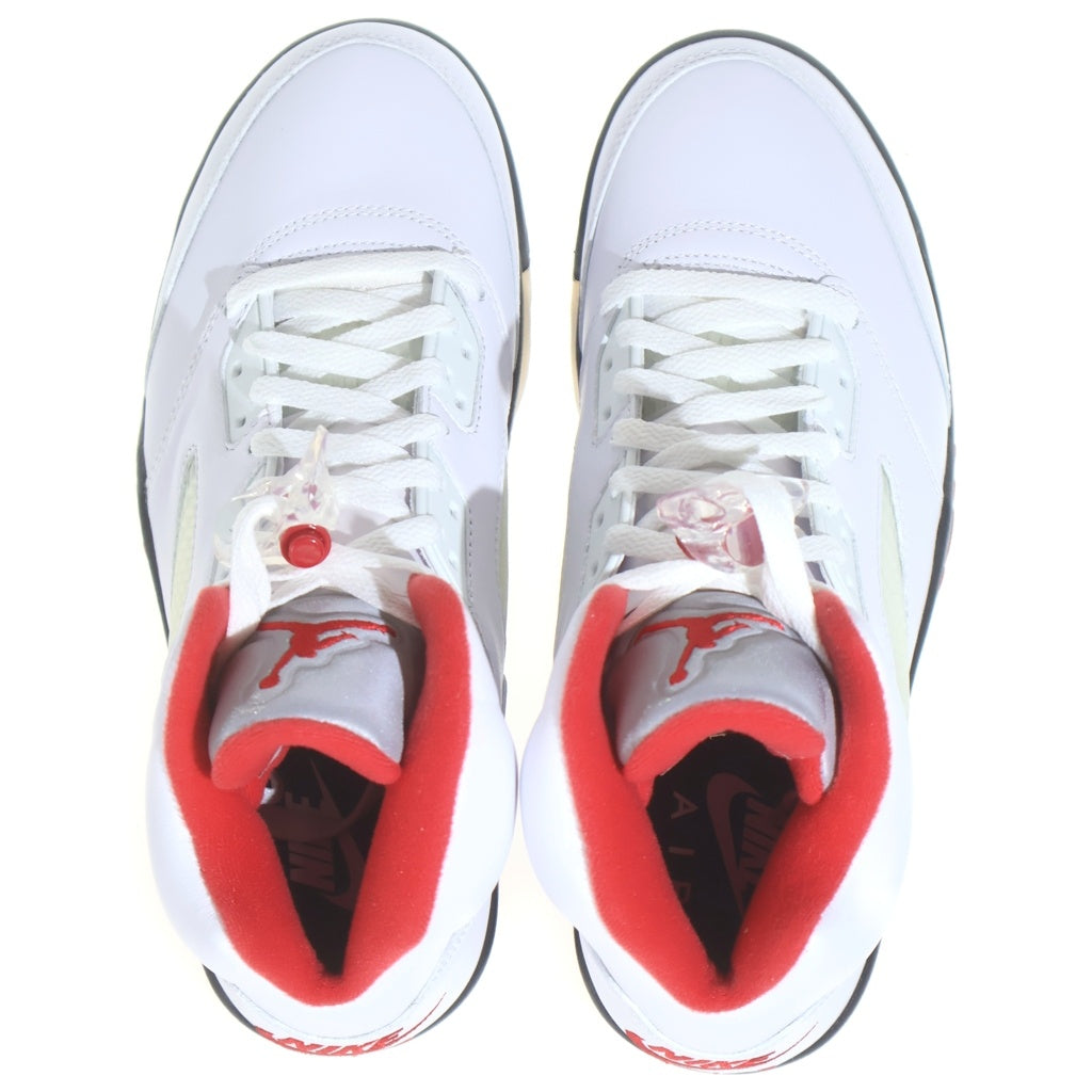 NIKE(ナイキ) AIR JORDAN 5 RETRO FIRE RED エアジョーダン5 ファイアレッド ハイカットスニーカー ホワイト/レッド US8.5/26.5cm DA1911-102