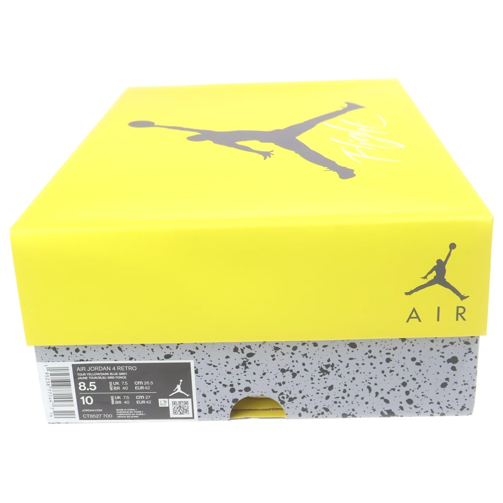NIKE(ナイキ) AIR JORDAN 4 RETRO TOUR YELLOW エアジョーダン 4 レトロ ハイカットスニーカー ツアーイエロー US8.5/26.5cm CT8527-700