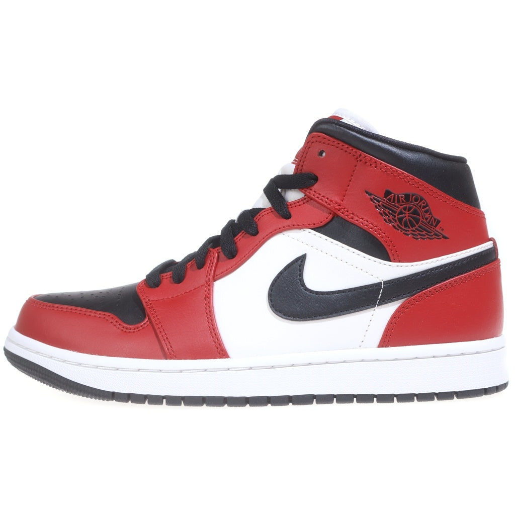 NIKE(ナイキ) AIR JORDAN 1 MID CHICAGO BLACK TOE エアジョーダン1 シカゴ ブラック トゥ ミッドカットスニーカー ブラック/レッド/ホワイト US8.5/26.5cm 554724-069