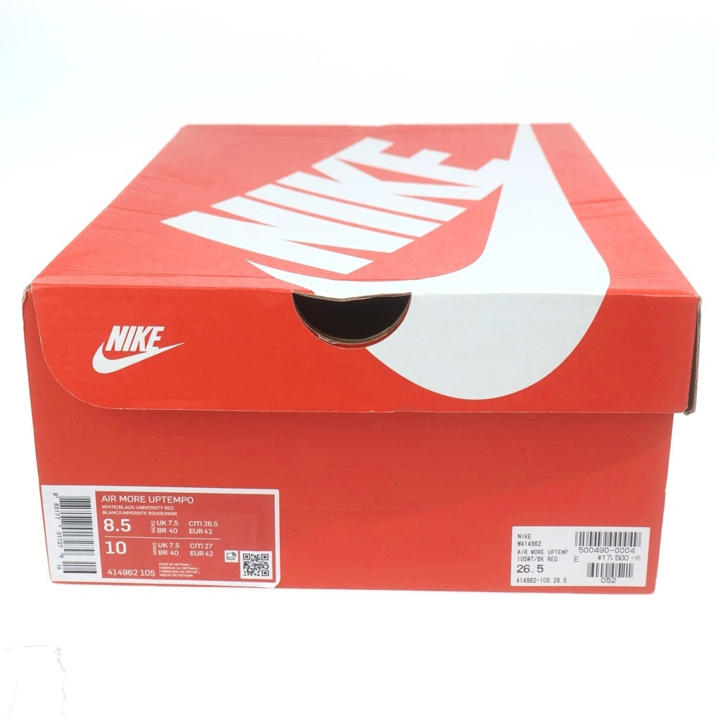 NIKE(ナイキ) AIR MORE UP TEMPO エアモアアップテンポ ハイカットスニーカー ブラック/ホワイト US8.5/26.5cm 414962-105