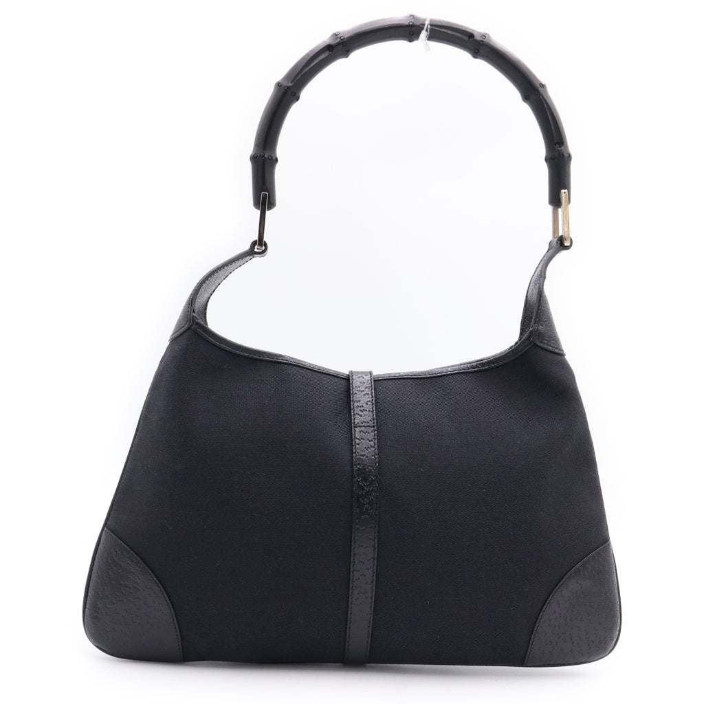 GUCCI(グッチ) バンブー レザー/キャンバス ハンドバッグ ブラック 001 4060 レディース