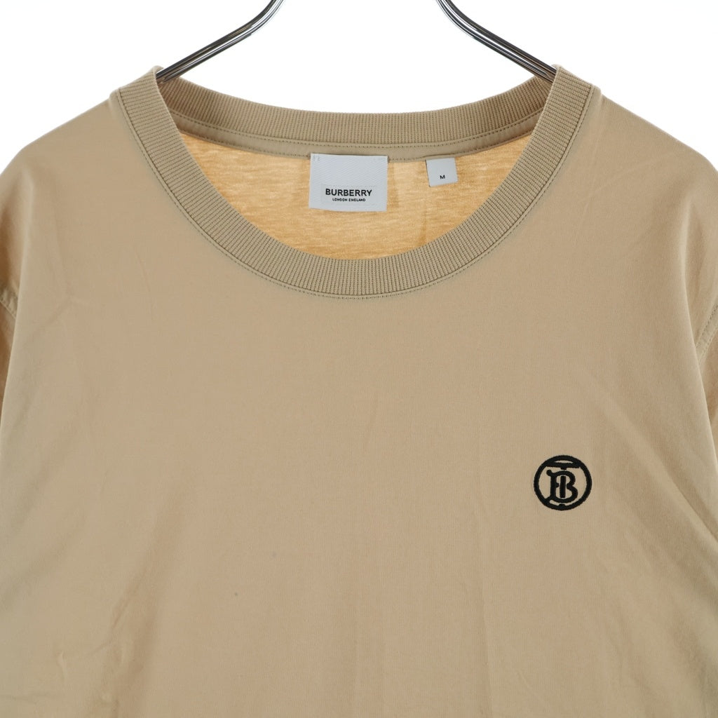 BURBERRY(バーバリー) TB刺繍 クルーネック 半袖Tシャツ カットソー ベージュ 8053424