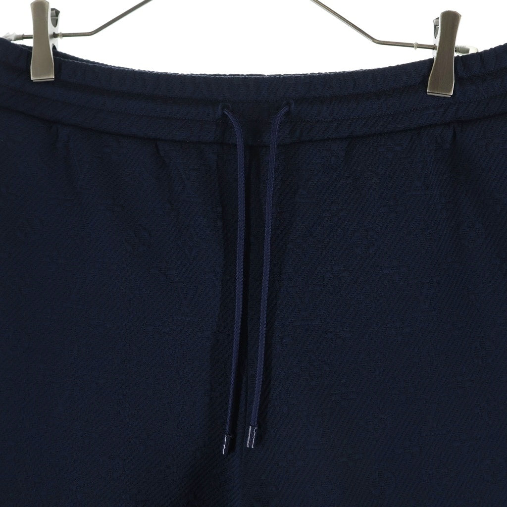LOUIS VUITTON(ルイヴィトン) 20SS ヴァージルアブロー モノグラム総柄 ドローコード付き ジャージ パンツ ネイビー RM192Q NPS HHY44W