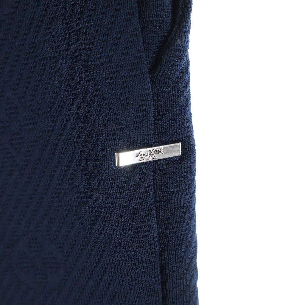 LOUIS VUITTON(ルイヴィトン) 20SS ヴァージルアブロー モノグラム総柄 ドローコード付き ジャージ パンツ ネイビー RM192Q NPS HHY44W