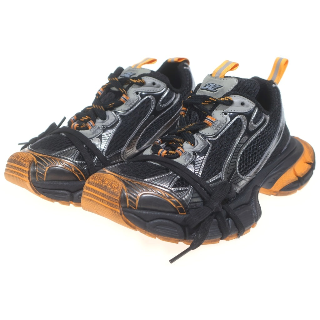 BALENCIAGA(バレンシアガ) 3XL SNEAKER スリーエックスエル ユーズド加工 メッシュ ローカットスニーカー ブラック/オレンジ 734734