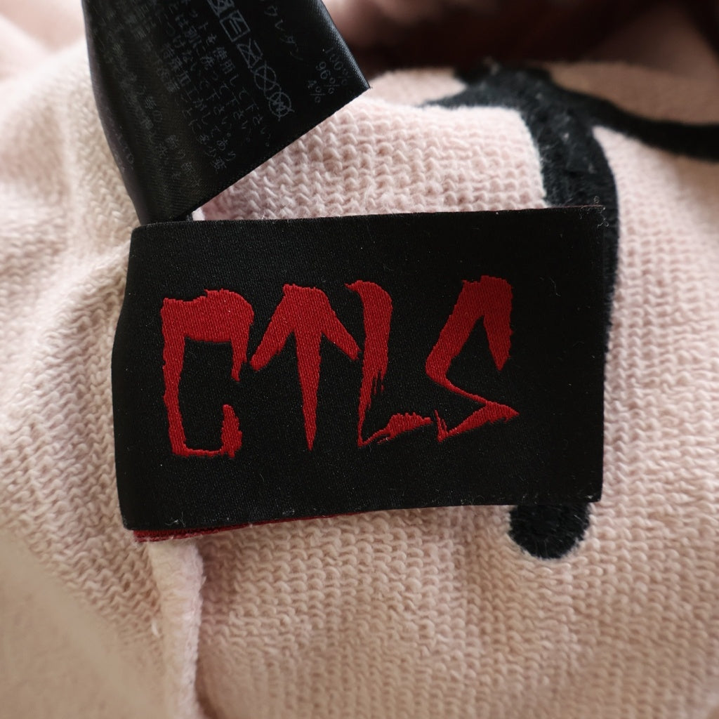 cvtvlist(カタリスト) 24SS ユージュアル刺繍 コーティングヴィンテージ加工 スウェットパンツ ピンク 2401090401