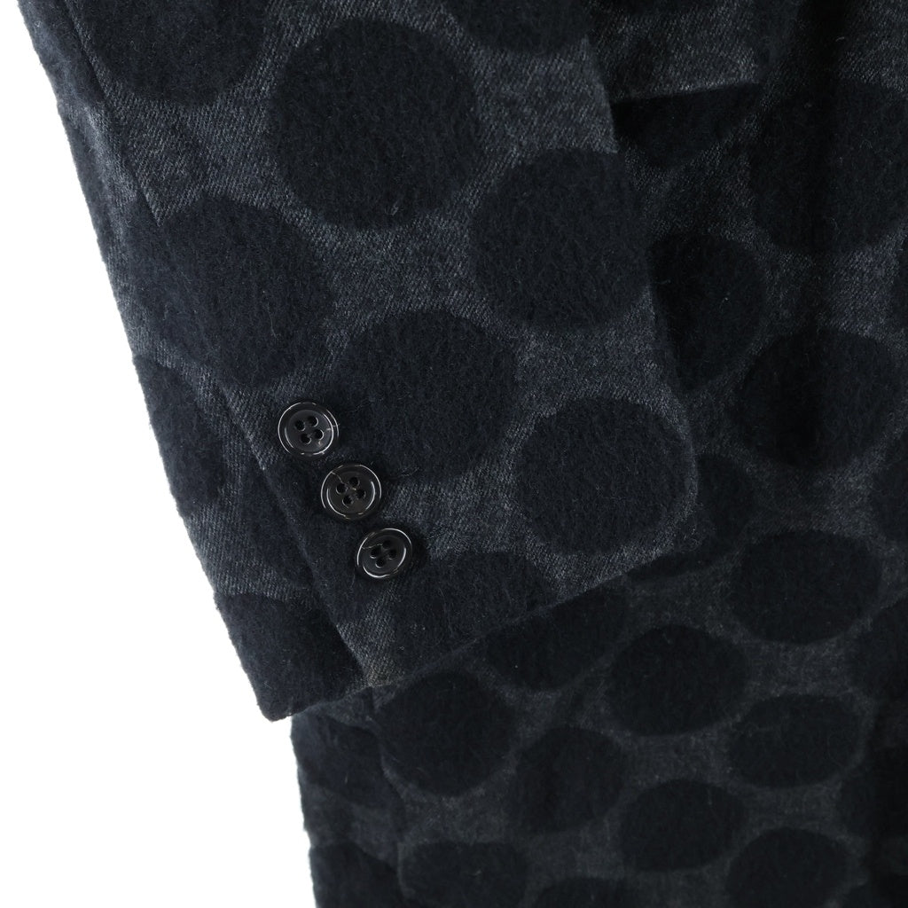 BLACK COMME des GARCONS(ブラックコムデギャルソン) バックスリット ドットテーラードコート ブラック 1L-J020